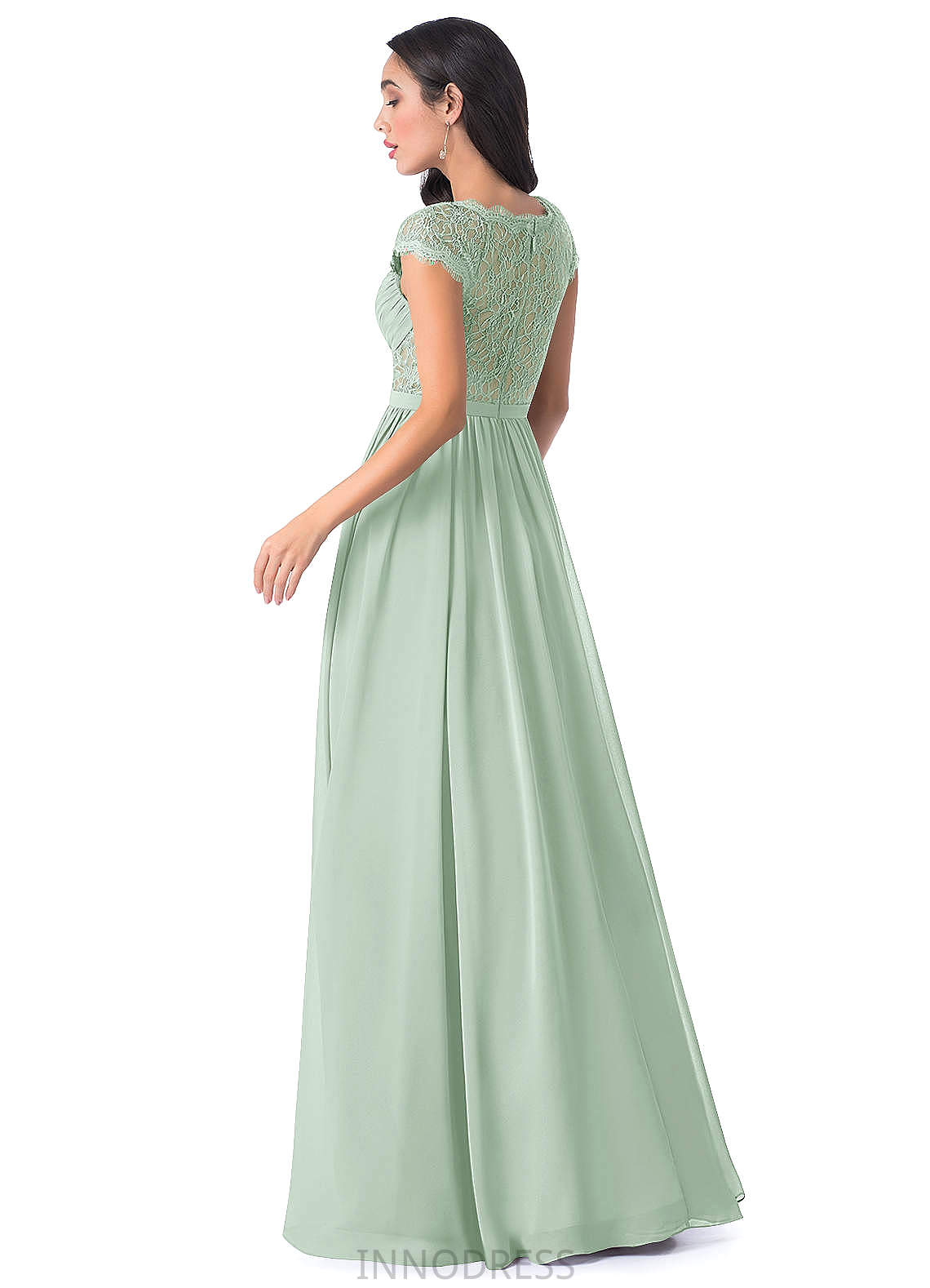 Pam Floor Length Sleeveless Natural Waist A-Line/Princess Spaghetti Staps Bridesmaid Dresses