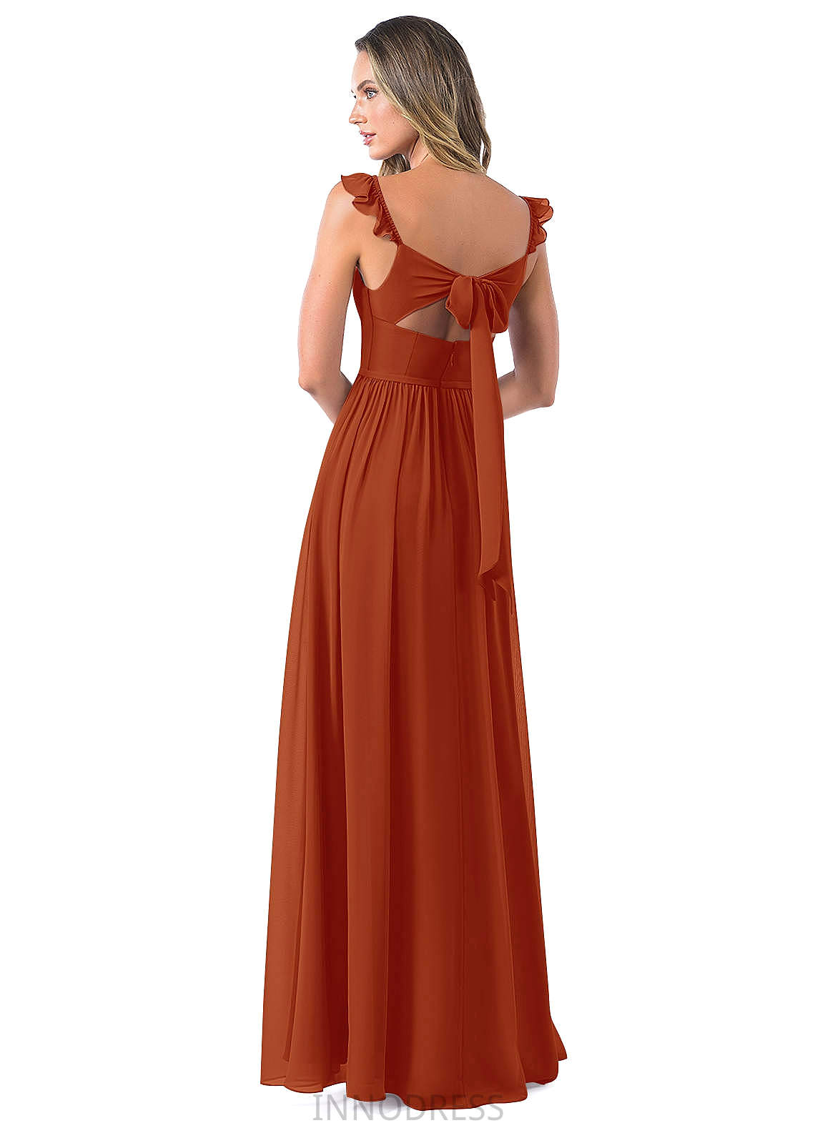 Malia A-Line/Princess V-Neck Floor Length Natural Waist Sleeveless Bridesmaid Dresses