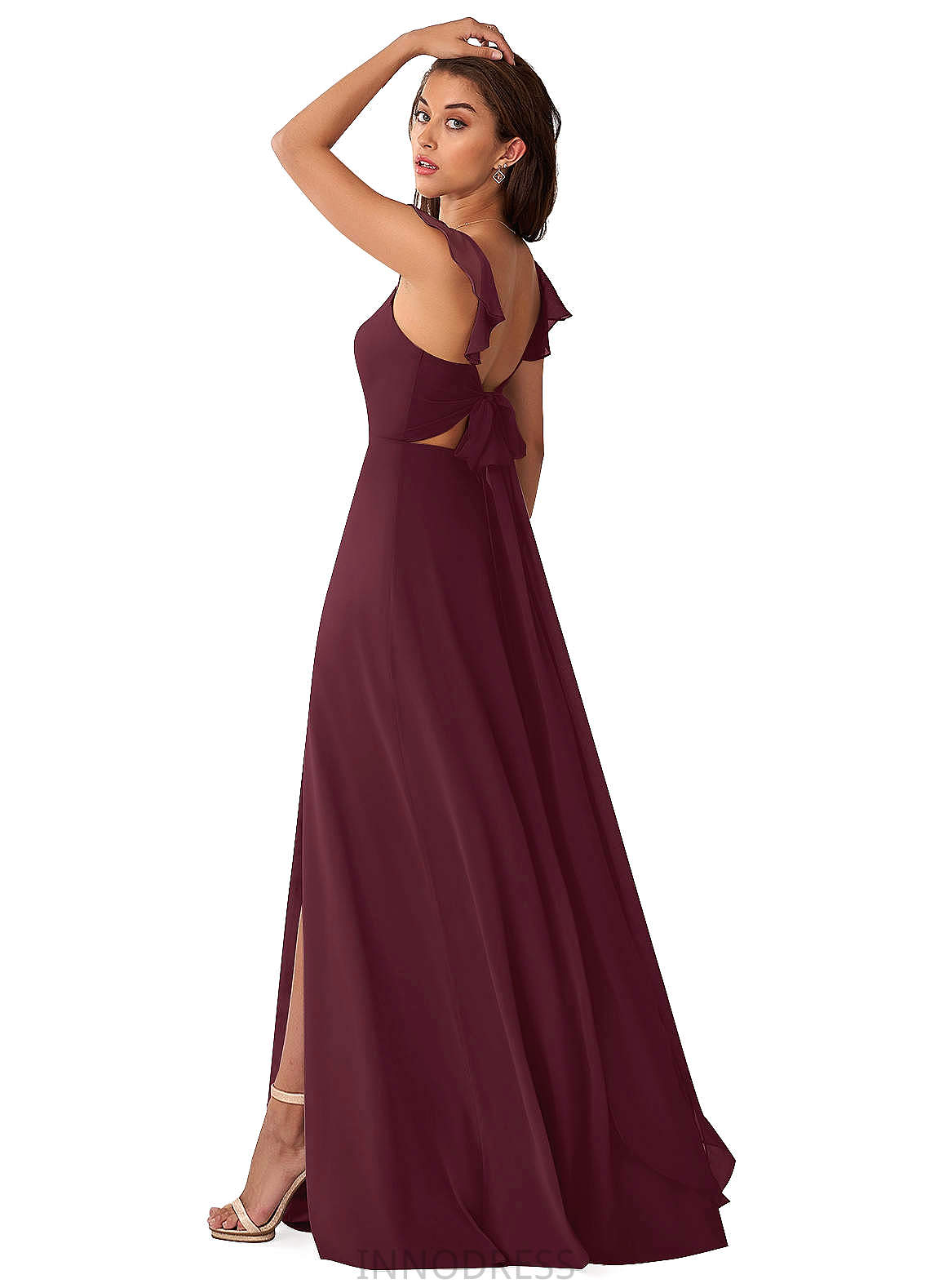 Ruth Floor Length Trumpet/Mermaid Spandex Sleeveless Off The Shoulder Natural Waist Bridesmaid Dresses