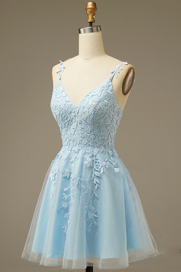 Homecoming Dresses Jazmyn Blue With Appliques