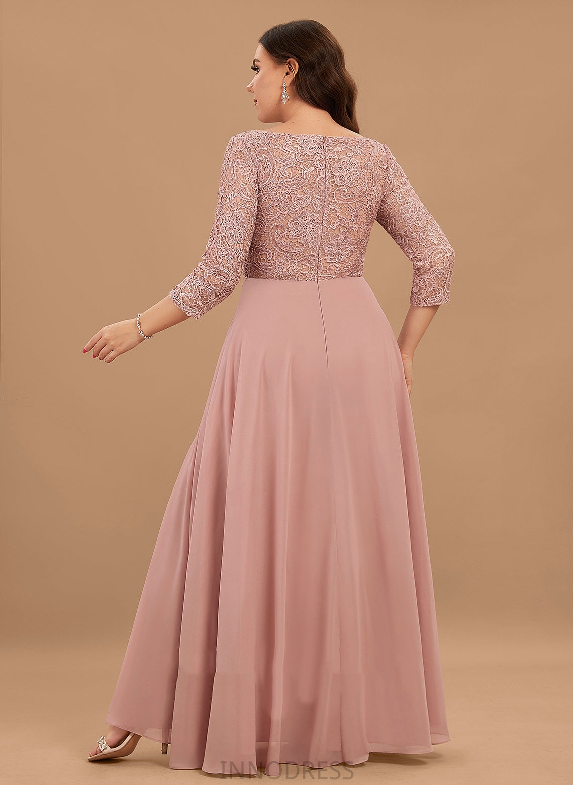 A-Line Silhouette ScoopNeck Floor-Length Fabric Length Neckline SplitFront Embellishment Rylie Floor Length Natural Waist Bridesmaid Dresses