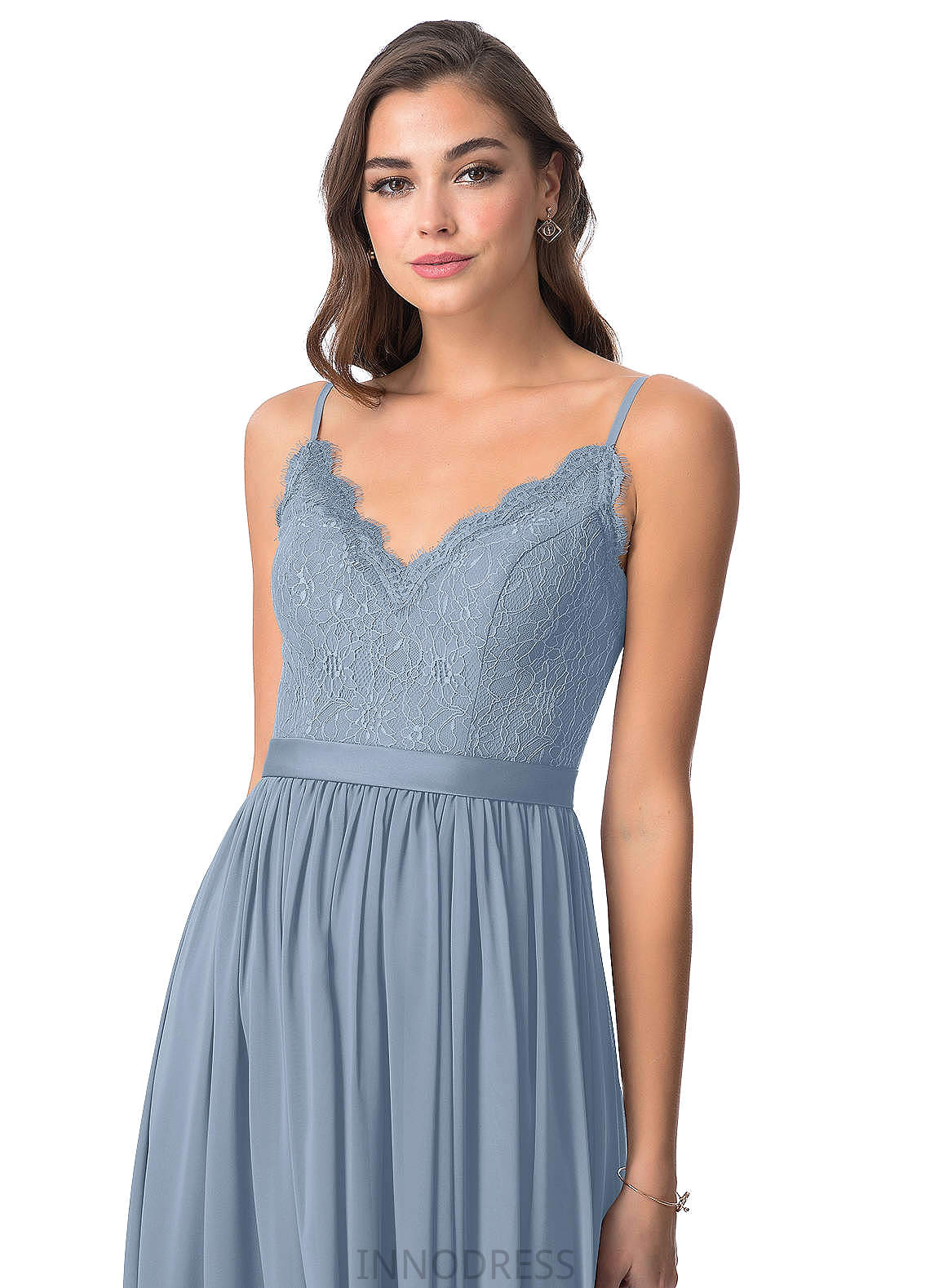 Alexandria V-Neck Sleeveless Floor Length A-Line/Princess Natural Waist Bridesmaid Dresses