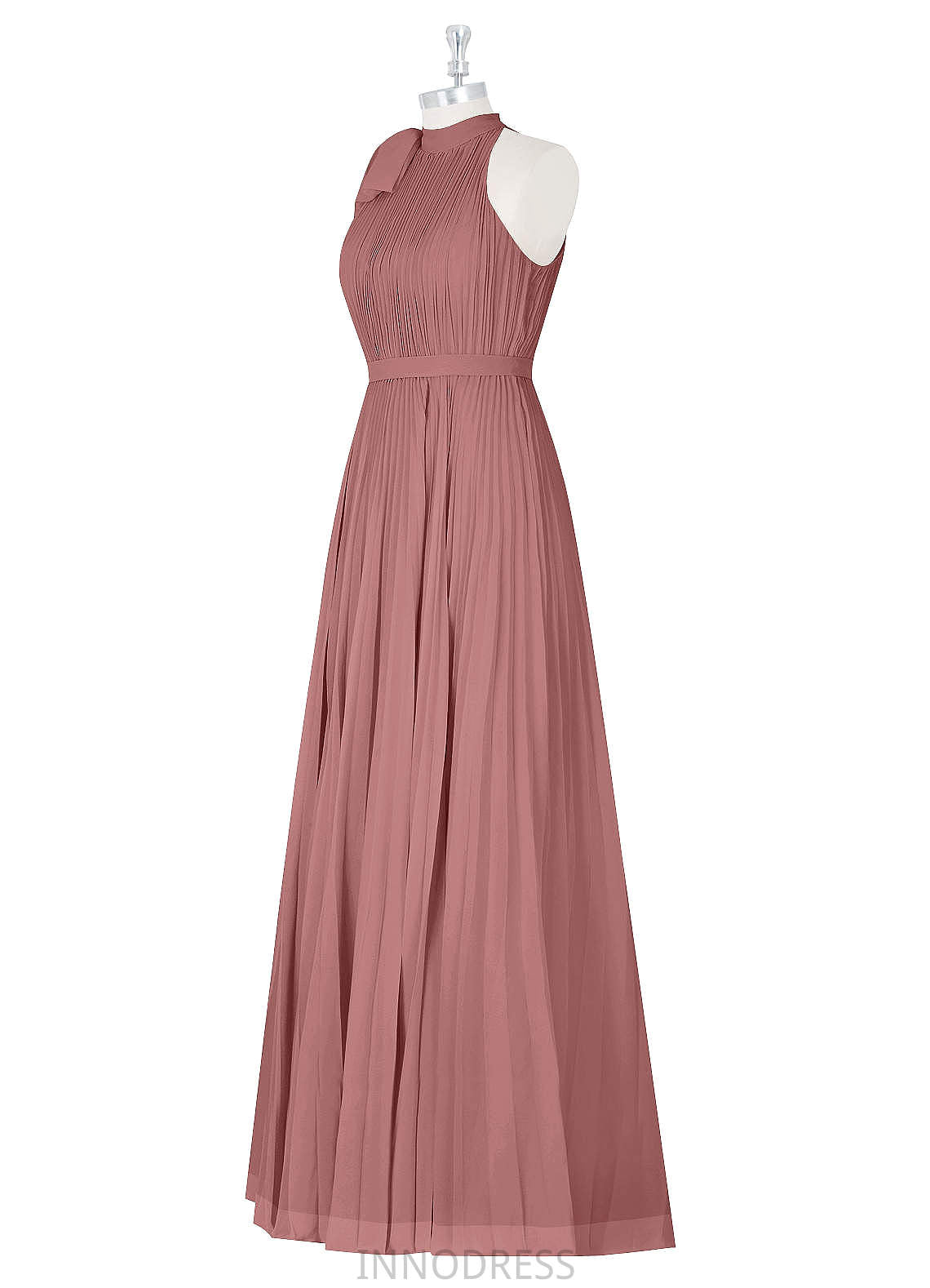 Campbell Sleeveless Natural Waist A-Line/Princess Floor Length V-Neck Bridesmaid Dresses