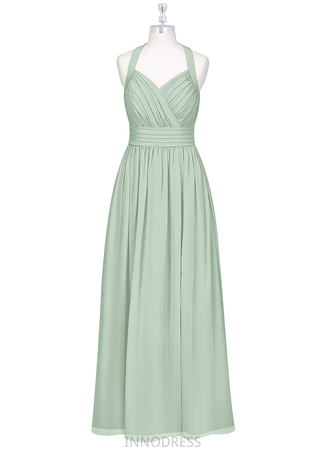 Adriana Spaghetti Staps Natural Waist Sleeveless A-Line/Princess Floor Length Bridesmaid Dresses