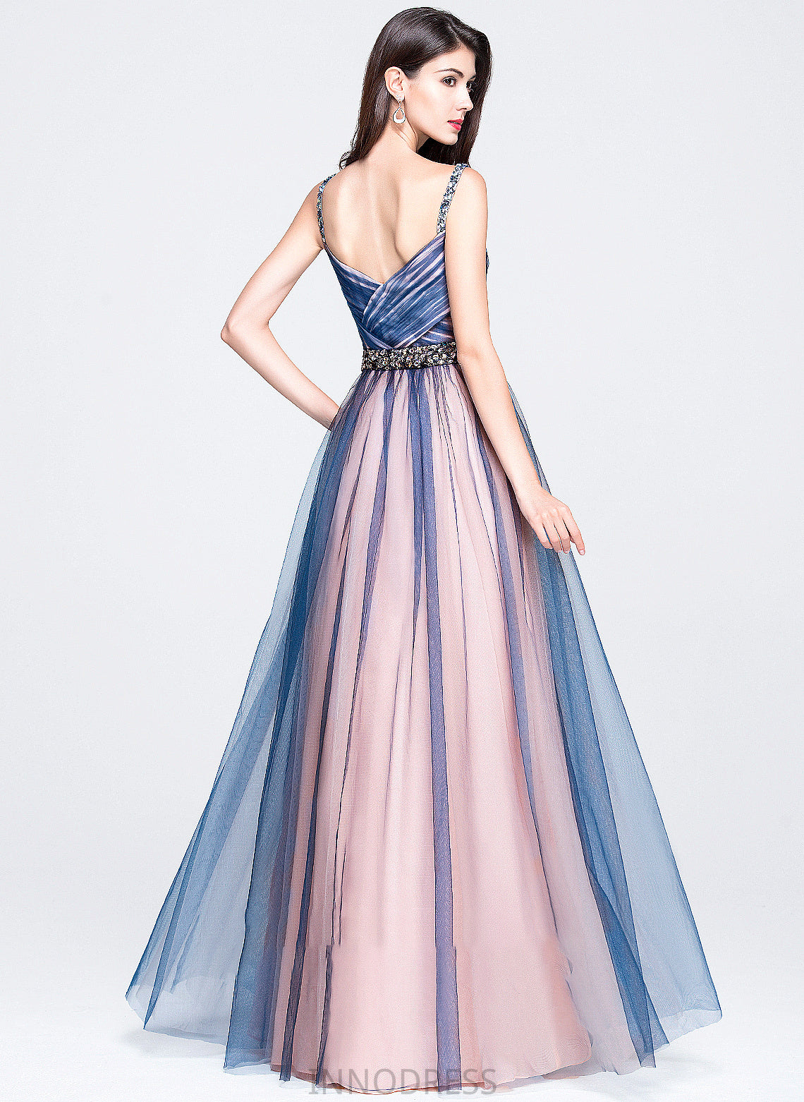 Beading Tulle Ball-Gown/Princess Floor-Length With Prom Dresses Sweetheart Cassie Sequins Ruffle