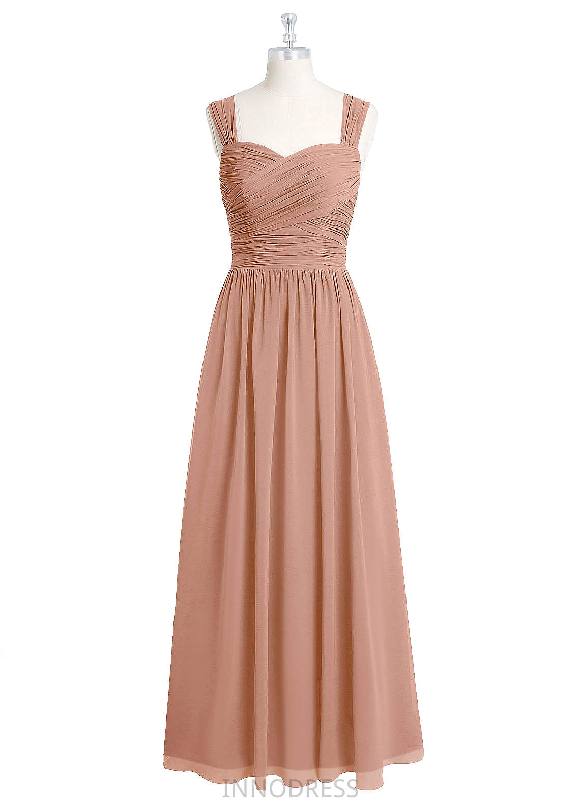 Audrey Sleeveless Floor Length Scoop Natural Waist A-Line/Princess Bridesmaid Dresses