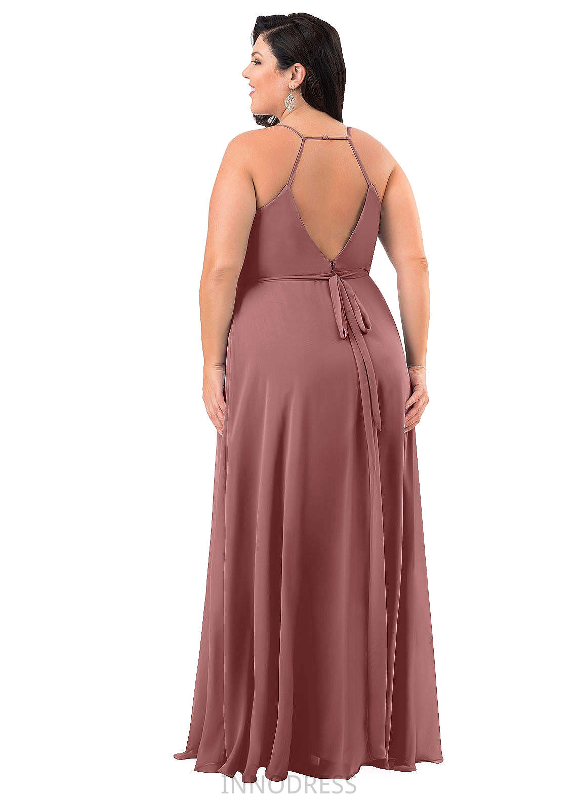 Virginia A-Line/Princess Spaghetti Staps Natural Waist Sleeveless Floor Length Bridesmaid Dresses