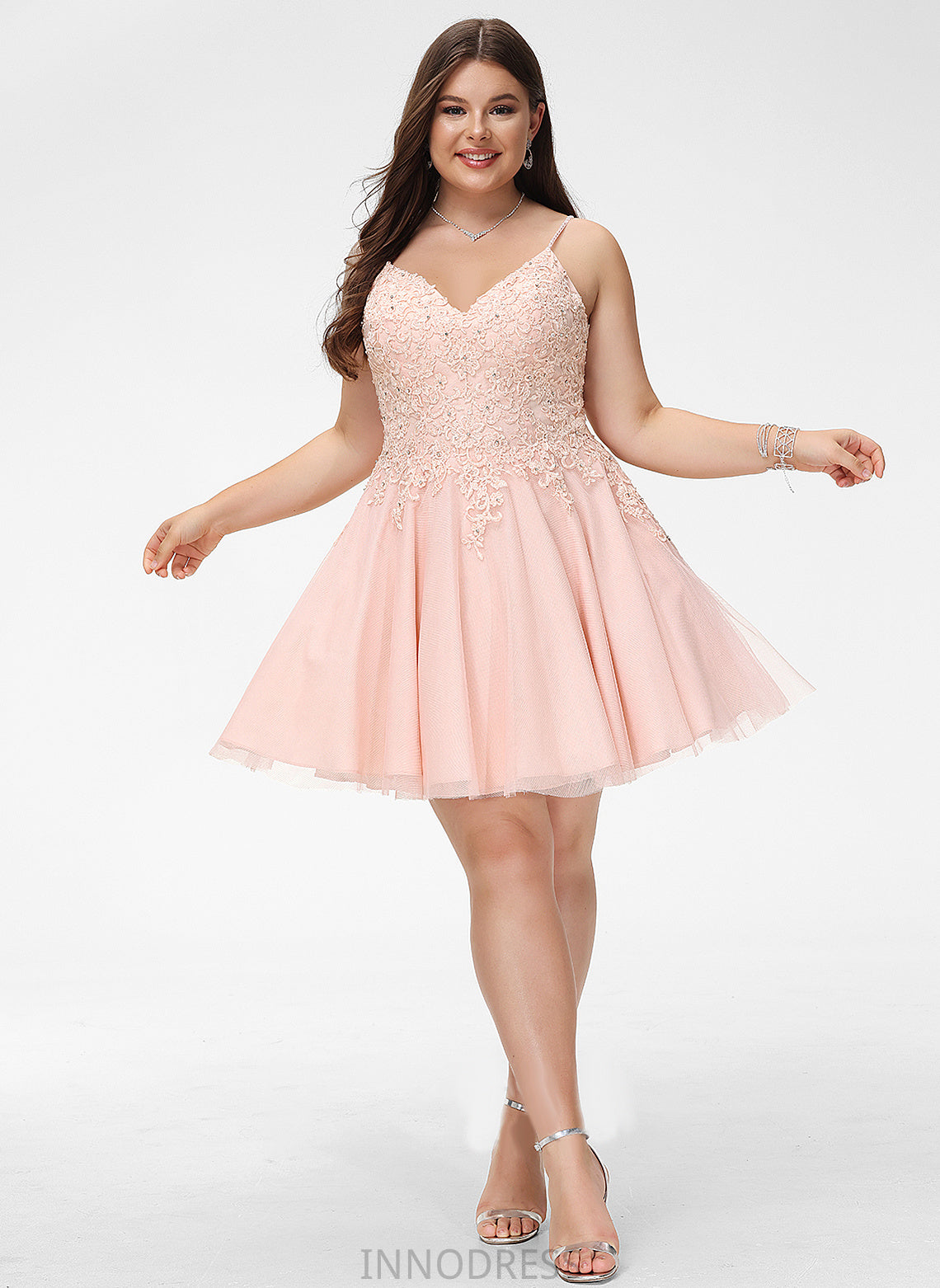 With V-neck Prom Dresses Dana Tulle Short/Mini Beading A-Line Sequins