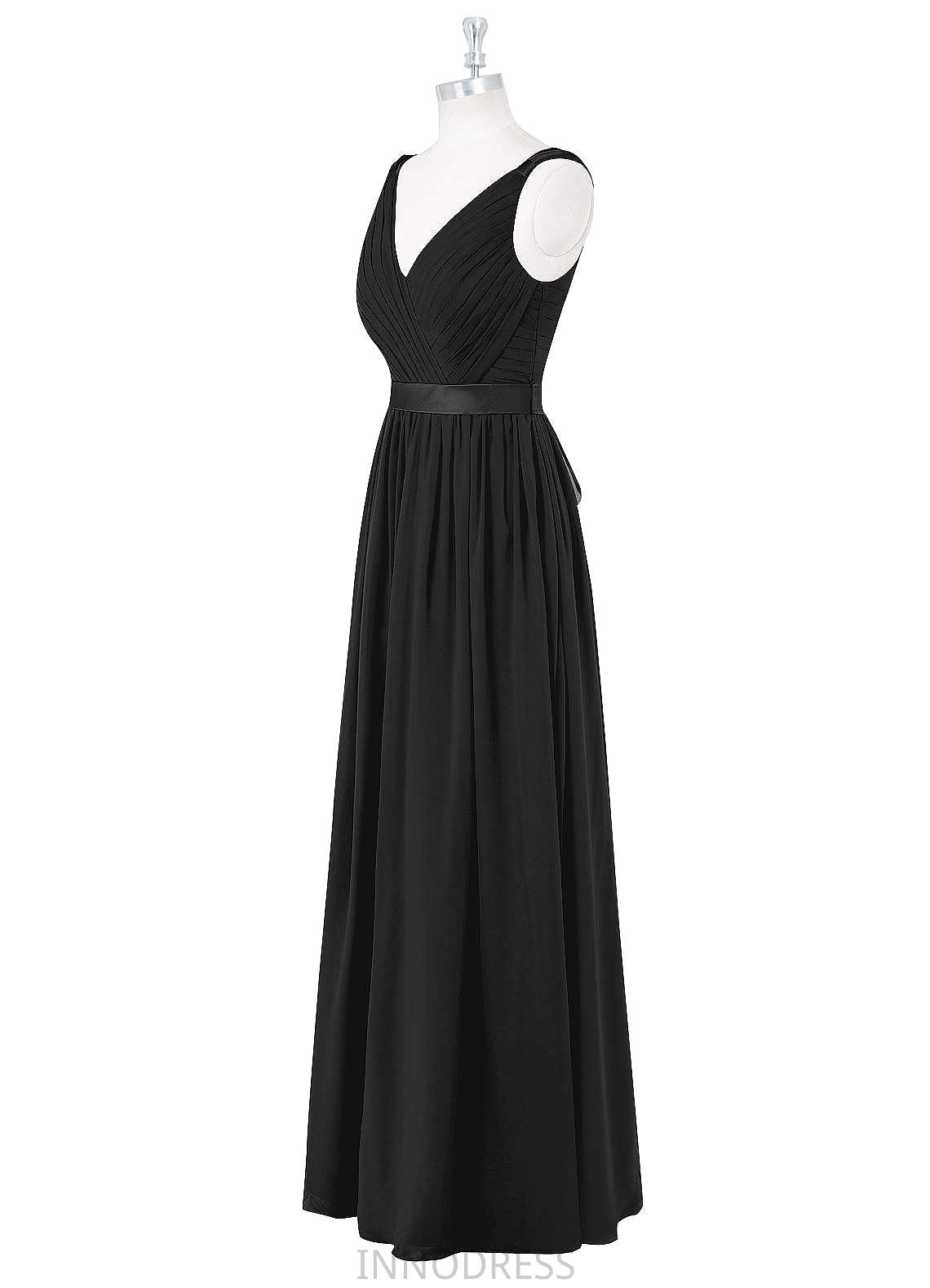 Marie V-Neck Natural Waist Velvet Floor Length A-Line/Princess Sleeveless Bridesmaid Dresses