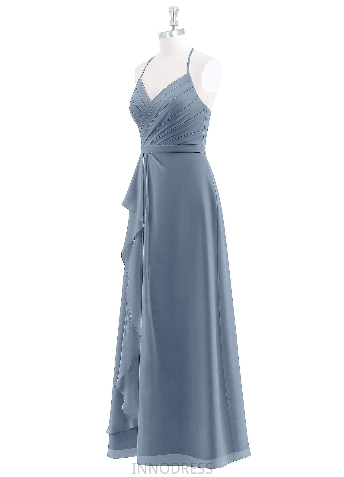 Helen Sleeveless V-Neck A-Line/Princess Floor Length Natural Waist Bridesmaid Dresses