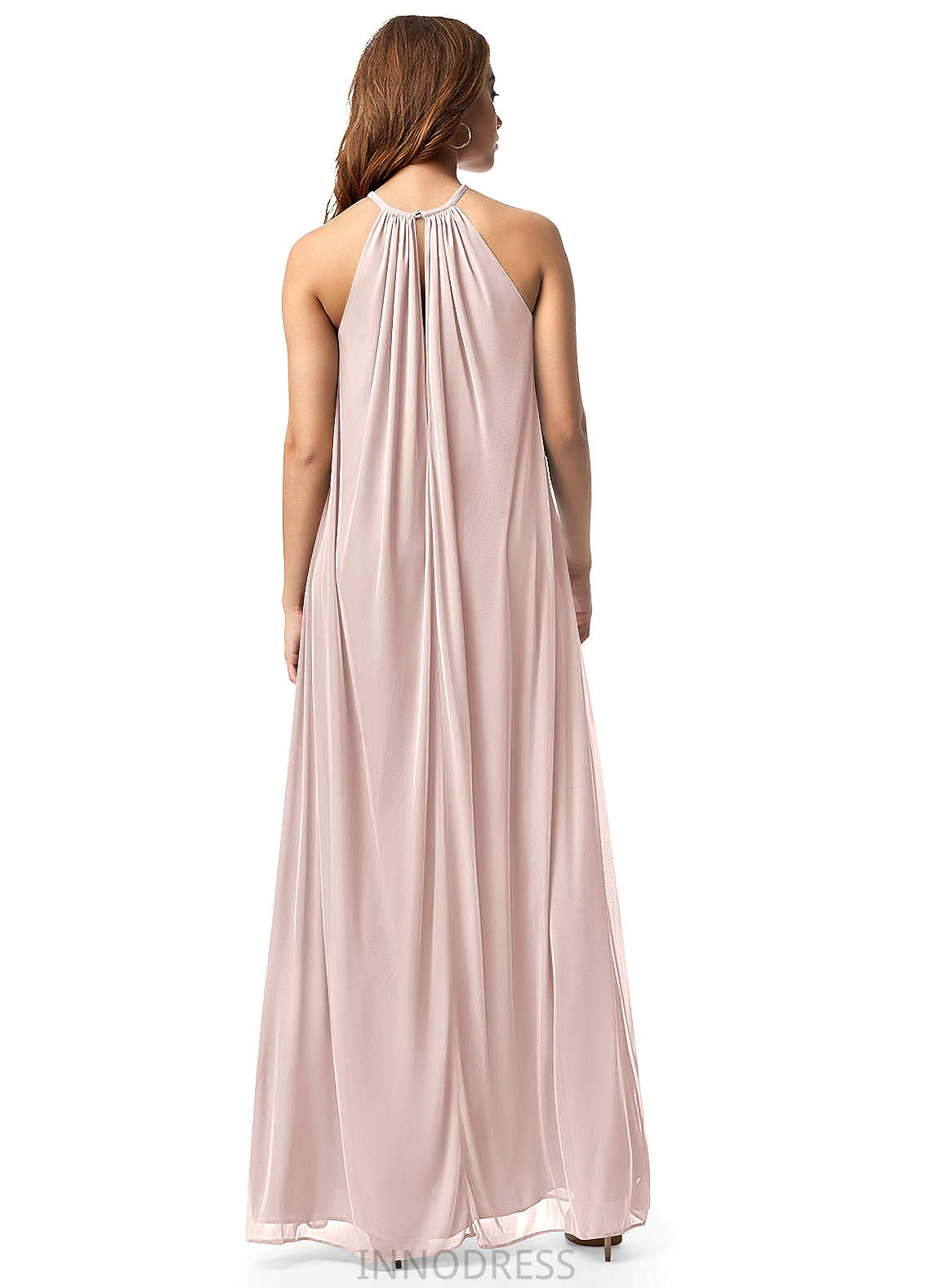 Janiyah A-Line/Princess Floor Length Natural Waist Sleeveless Scoop Bridesmaid Dresses