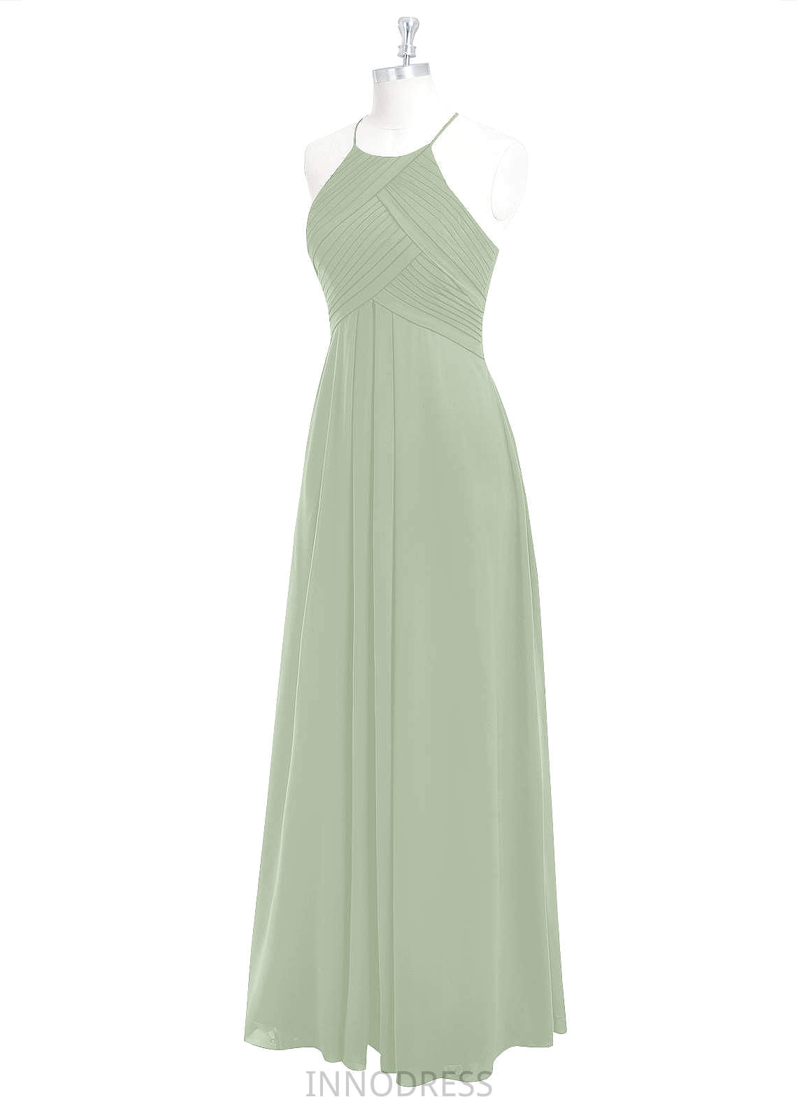 Lucile Sleeveless Scoop Natural Waist Floor Length Bridesmaid Dresses