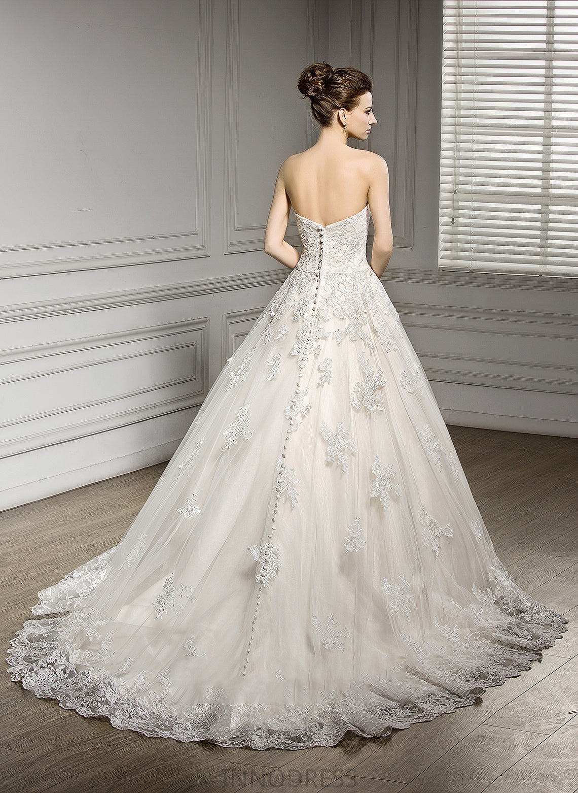 Wedding Court Lace Wedding Dresses Ball-Gown/Princess Tulle Sweetheart Dress Peyton Train