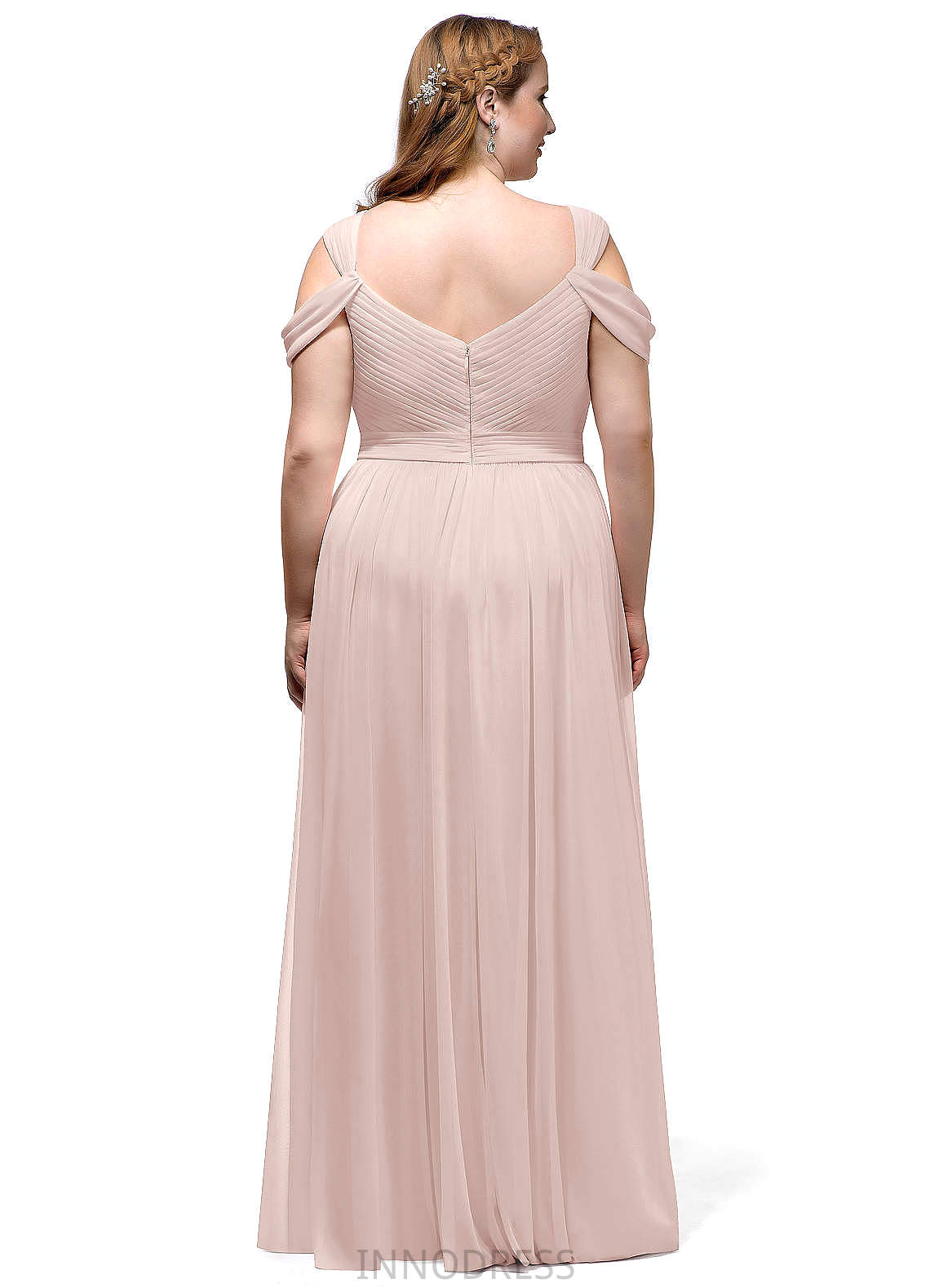 Joan High Low V-Neck Sleeveless Empire Waist A-Line/Princess Bridesmaid Dresses