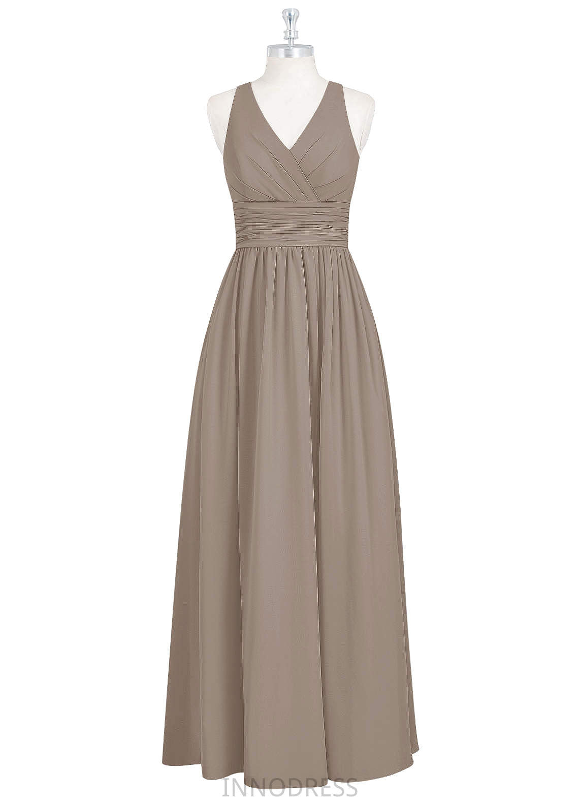 Camilla Sleeveless Natural Waist Trumpet/Mermaid Floor Length V-Neck Bridesmaid Dresses