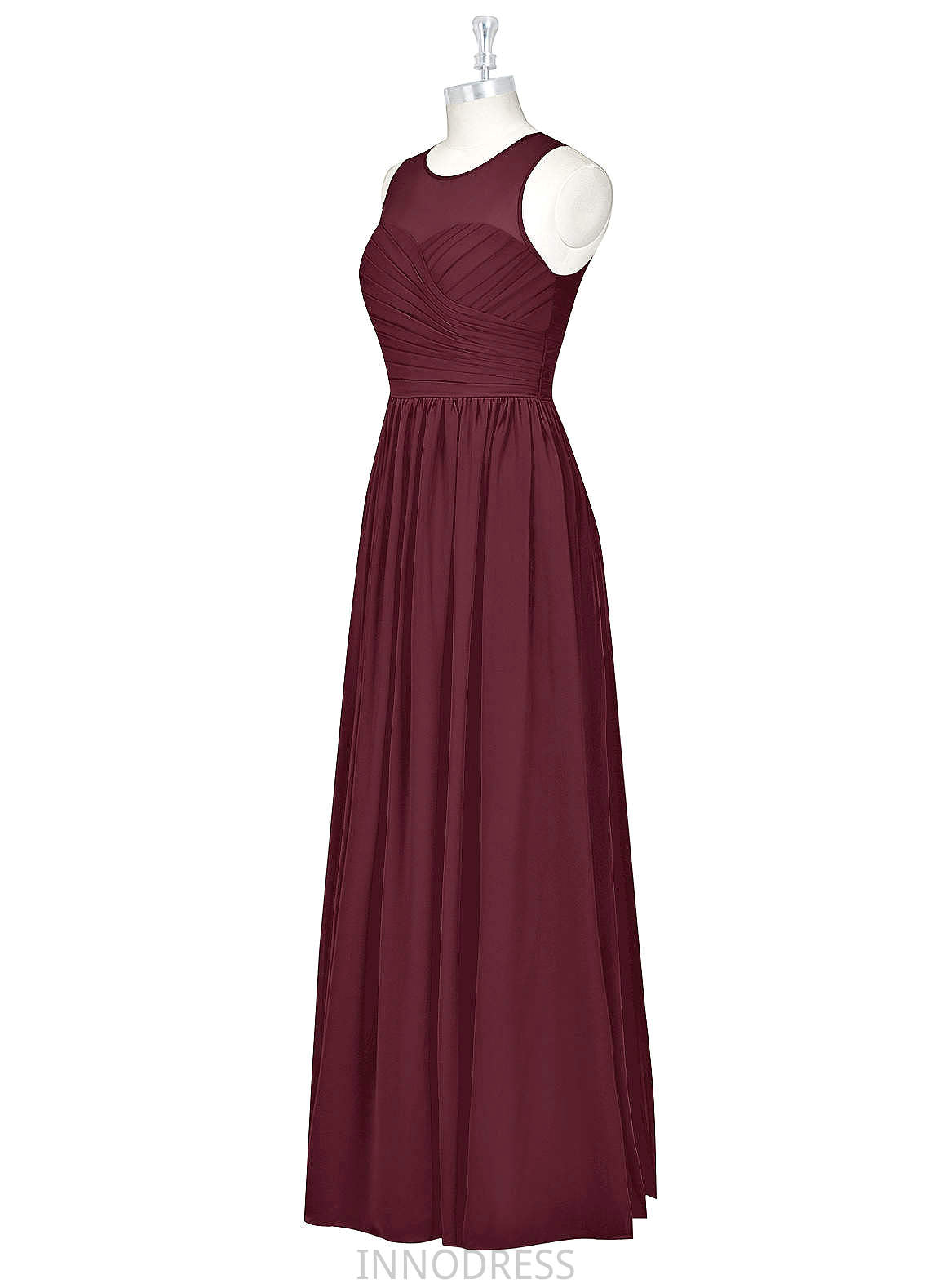 Kristen Natural Waist Scoop Sleeveless A-Line/Princess Floor Length Bridesmaid Dresses