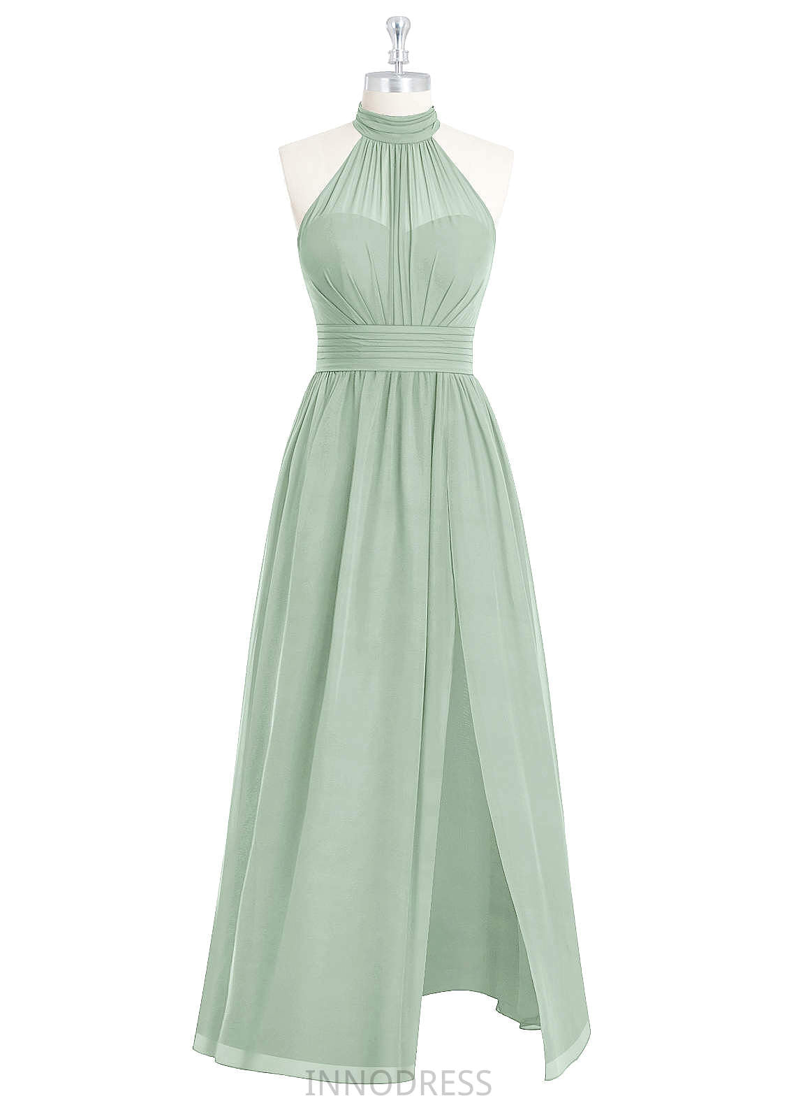 Dominique A-Line/Princess Sleeveless Natural Waist Floor Length V-Neck Bridesmaid Dresses