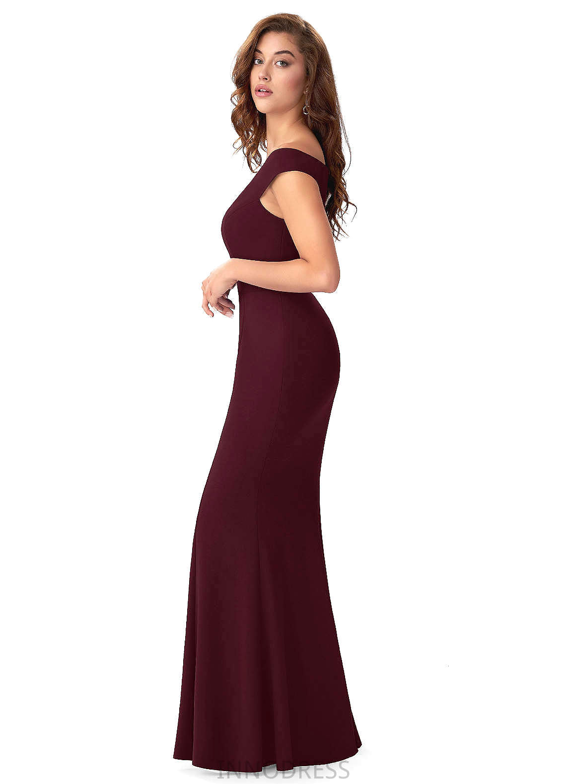 Glenda Floor Length Sleeveless Spaghetti Staps Natural Waist Sheath/Column Bridesmaid Dresses