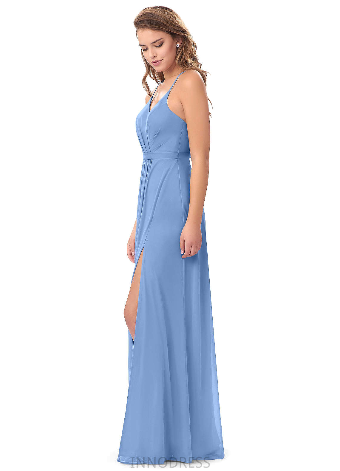 Campbell Scoop A-Line/Princess Floor Length Sleeveless Natural Waist Bridesmaid Dresses