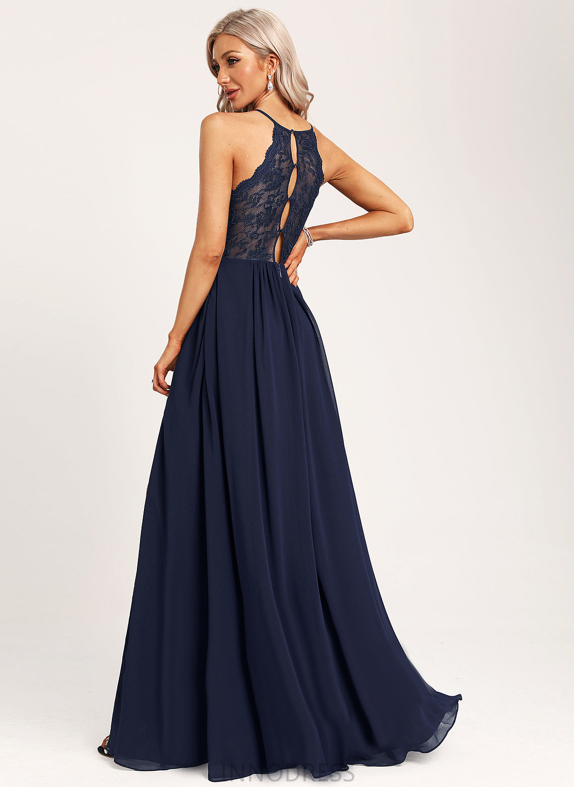 Neckline A-Line Scoop Silhouette Straps&Sleeves Length Floor-Length Fabric Lizeth Spaghetti Staps A-Line/Princess Sleeveless Bridesmaid Dresses