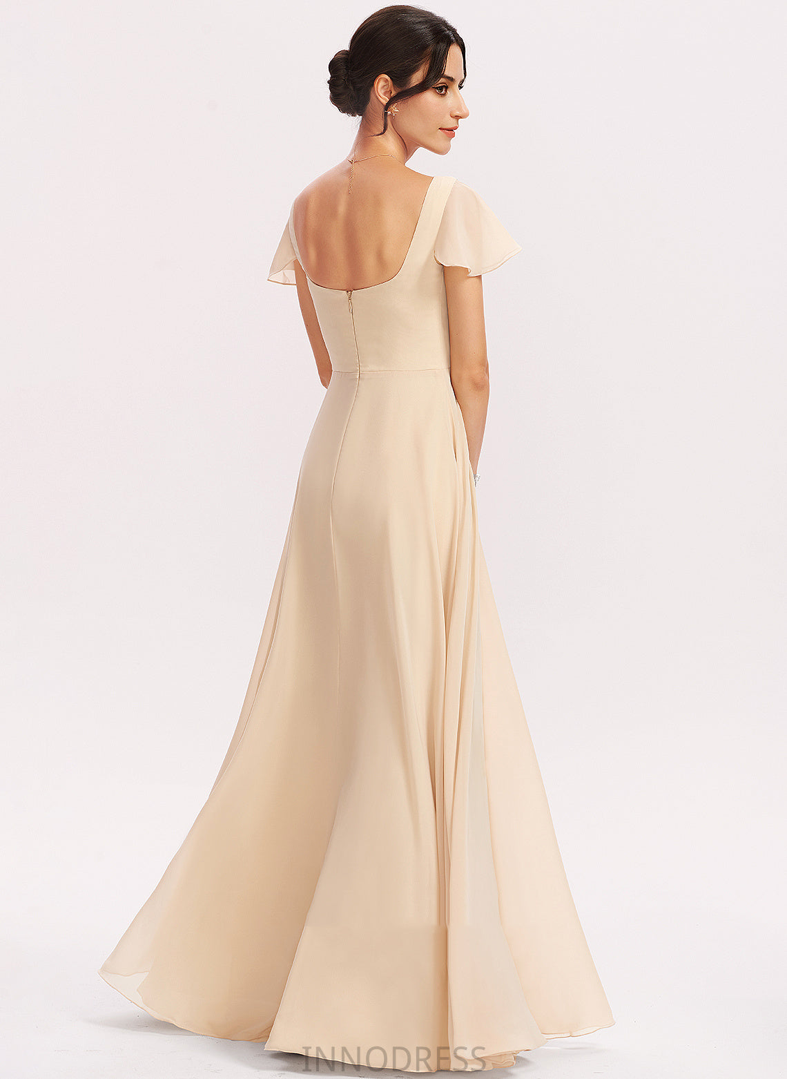 Embellishment Silhouette Length Fabric Floor-Length CascadingRuffles Neckline A-Line SquareNeckline Sloane Floor Length One Shoulder Bridesmaid Dresses