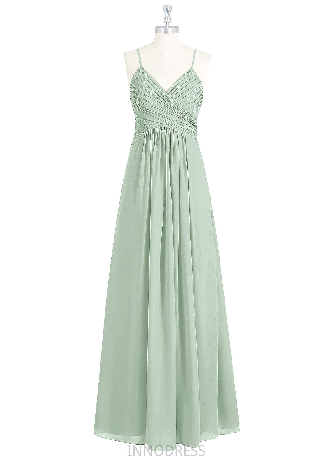 Haley Straps A-Line/Princess Floor Length Sleeveless Natural Waist Bridesmaid Dresses