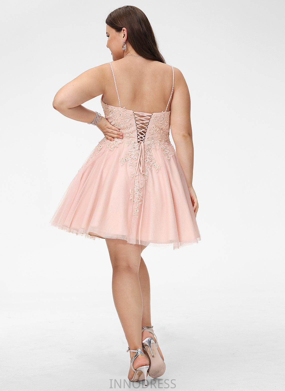 With V-neck Prom Dresses Dana Tulle Short/Mini Beading A-Line Sequins