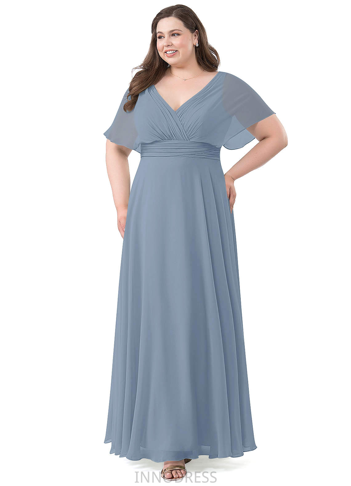 Miracle A-Line/Princess Floor Length Scoop Natural Waist Sleeveless Bridesmaid Dresses