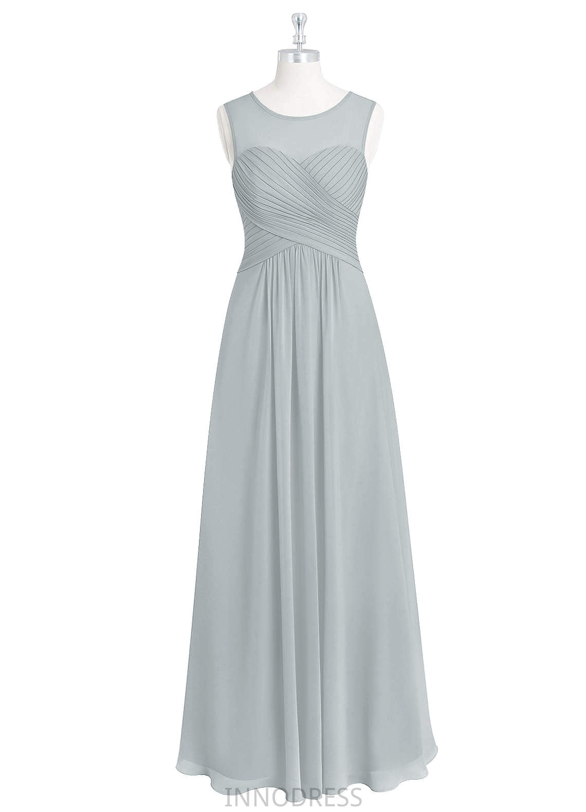 Aurora Spaghetti Staps Sheath/Column Sleeveless Natural Waist Floor Length Bridesmaid Dresses