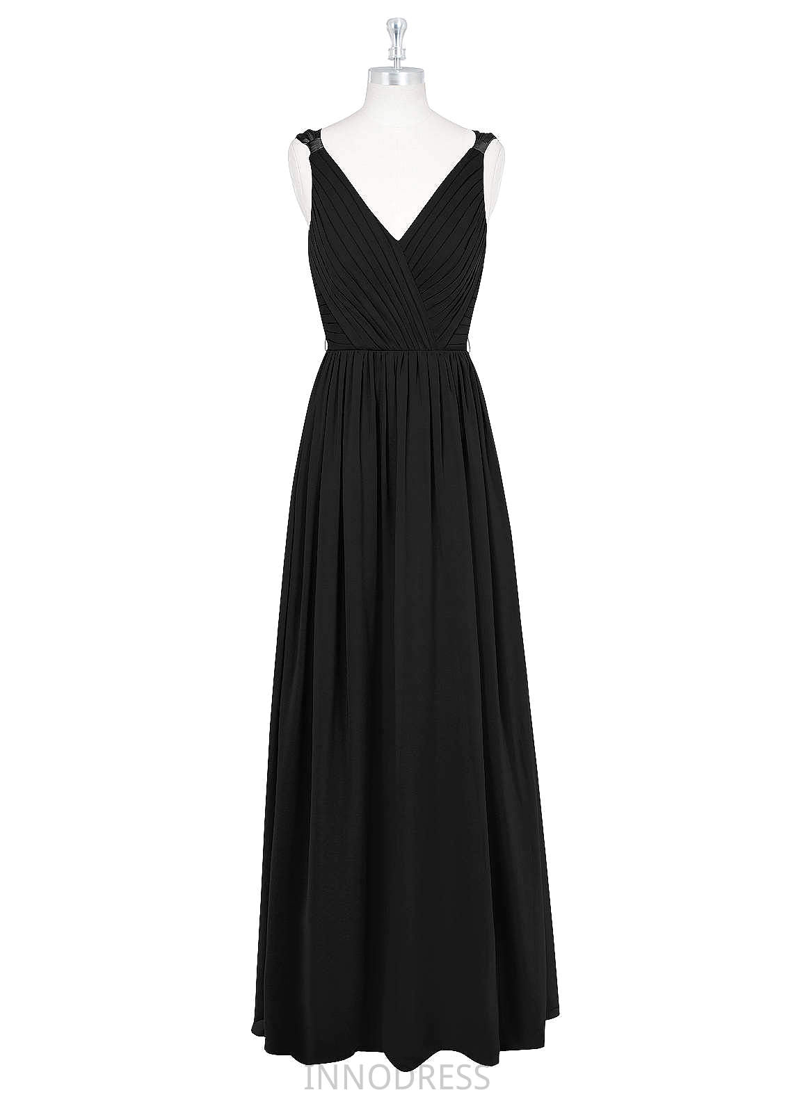 Marie V-Neck Natural Waist Velvet Floor Length A-Line/Princess Sleeveless Bridesmaid Dresses