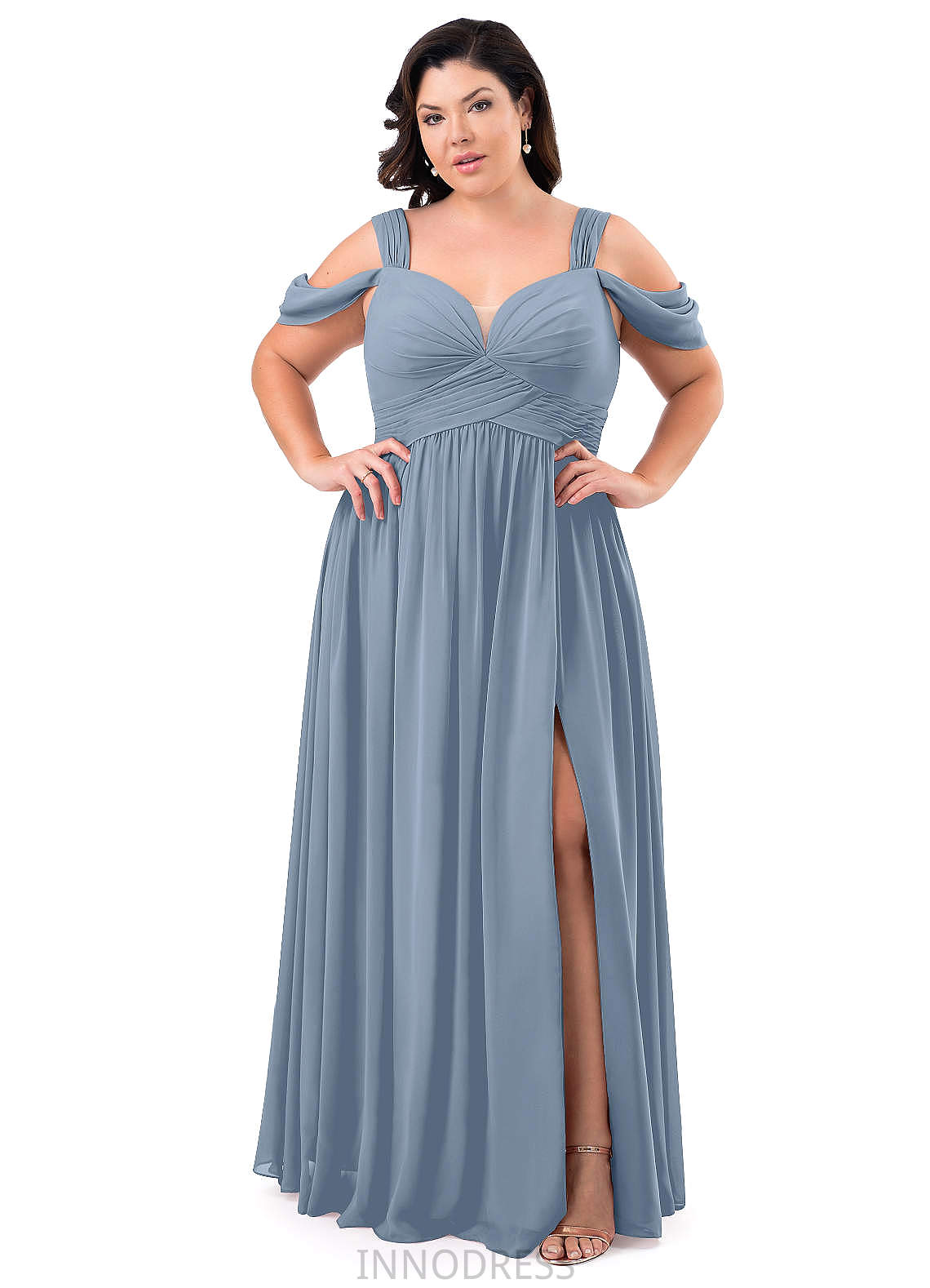 Winnie Sleeveless Floor Length A-Line/Princess Straps Natural Waist Bridesmaid Dresses