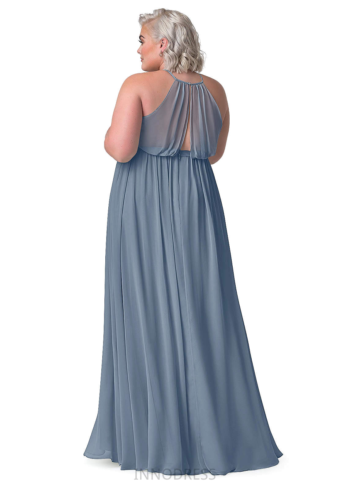 Madalynn Sleeveless Sheath/Column Satin Floor Length Natural Waist Straps Bridesmaid Dresses