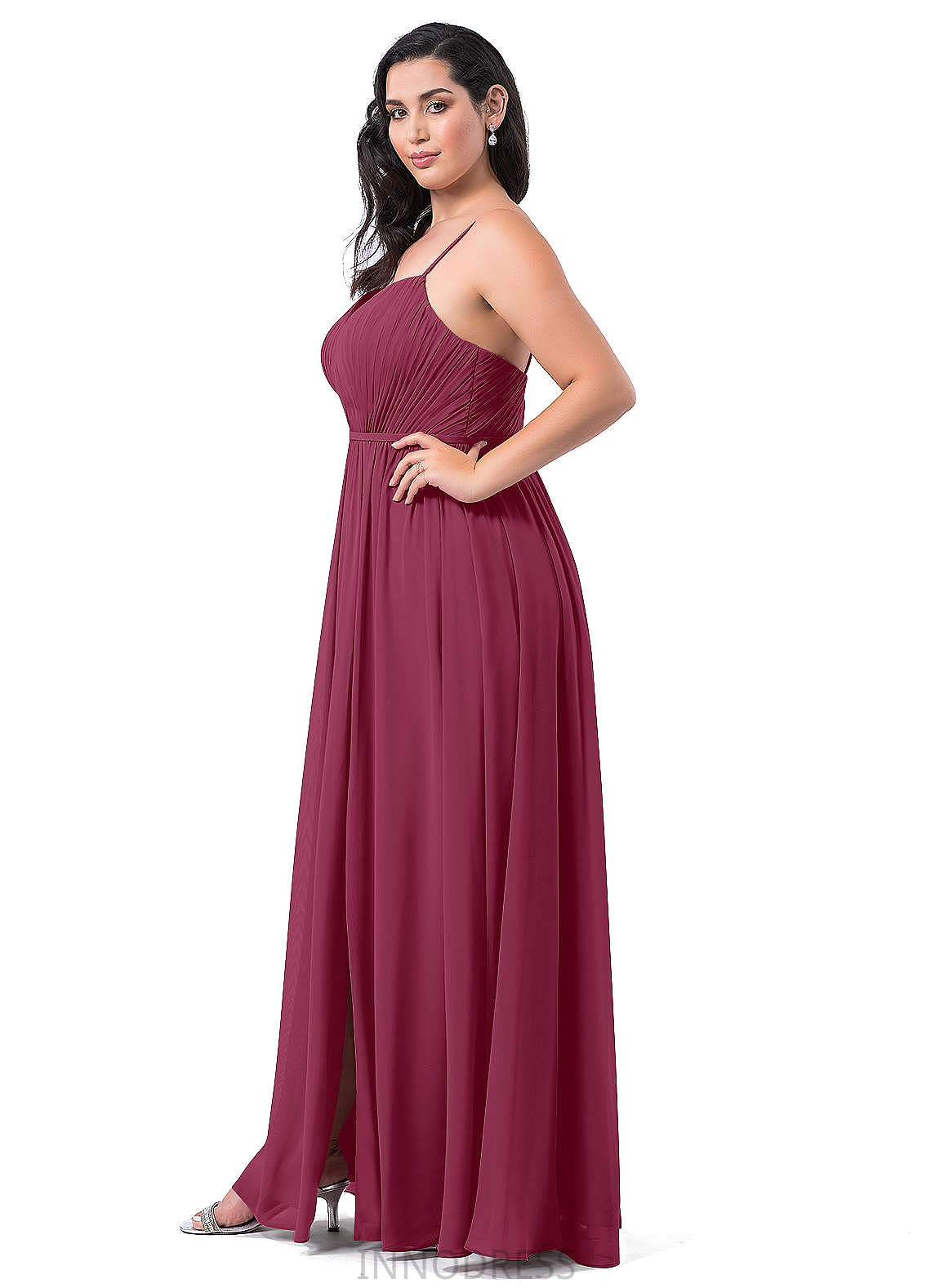 Willow V-Neck Floor Length Natural Waist A-Line/Princess Sleeveless Bridesmaid Dresses