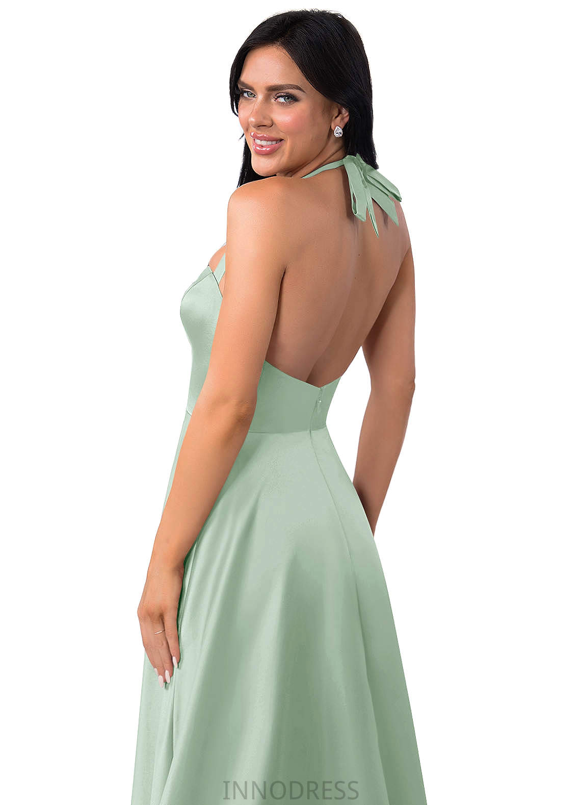 Sal Sleeveless Scoop Natural Waist A-Line/Princess Floor Length Bridesmaid Dresses