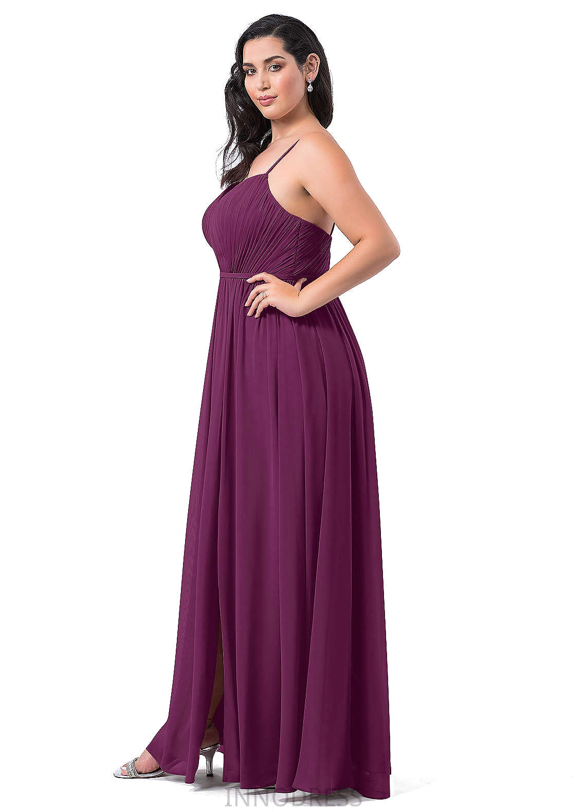 Selena A-Line/Princess Natural Waist Floor Length One Shoulder Sleeveless Bridesmaid Dresses