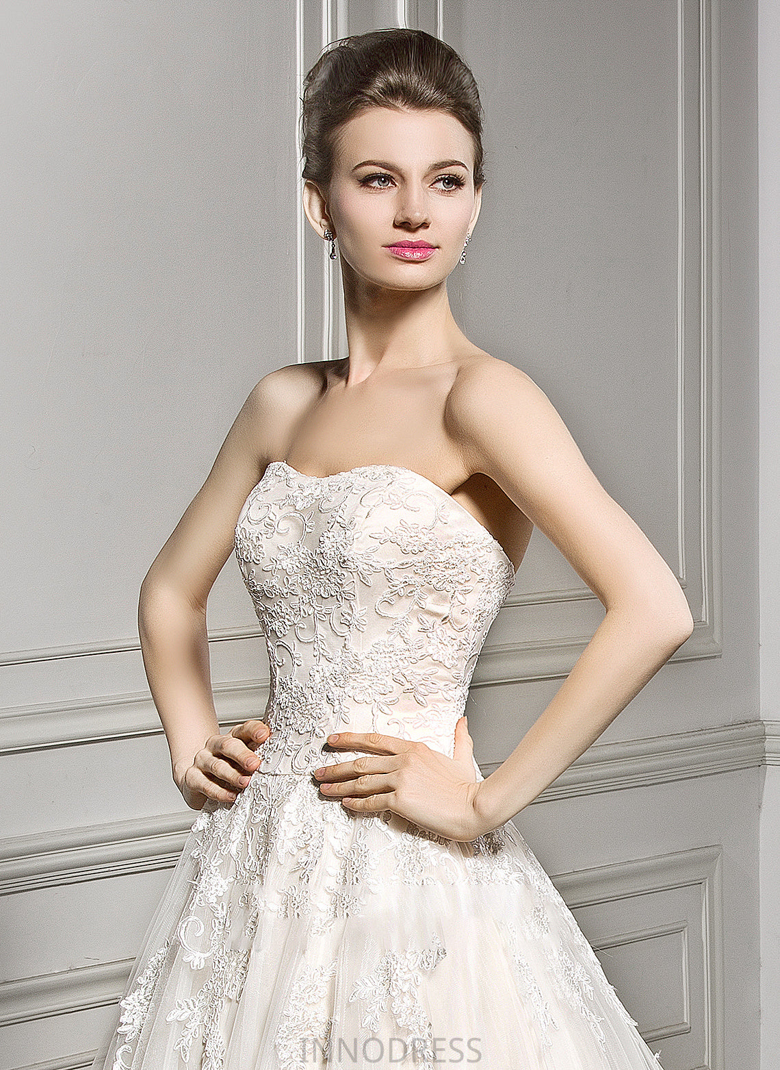 Wedding Court Lace Wedding Dresses Ball-Gown/Princess Tulle Sweetheart Dress Peyton Train