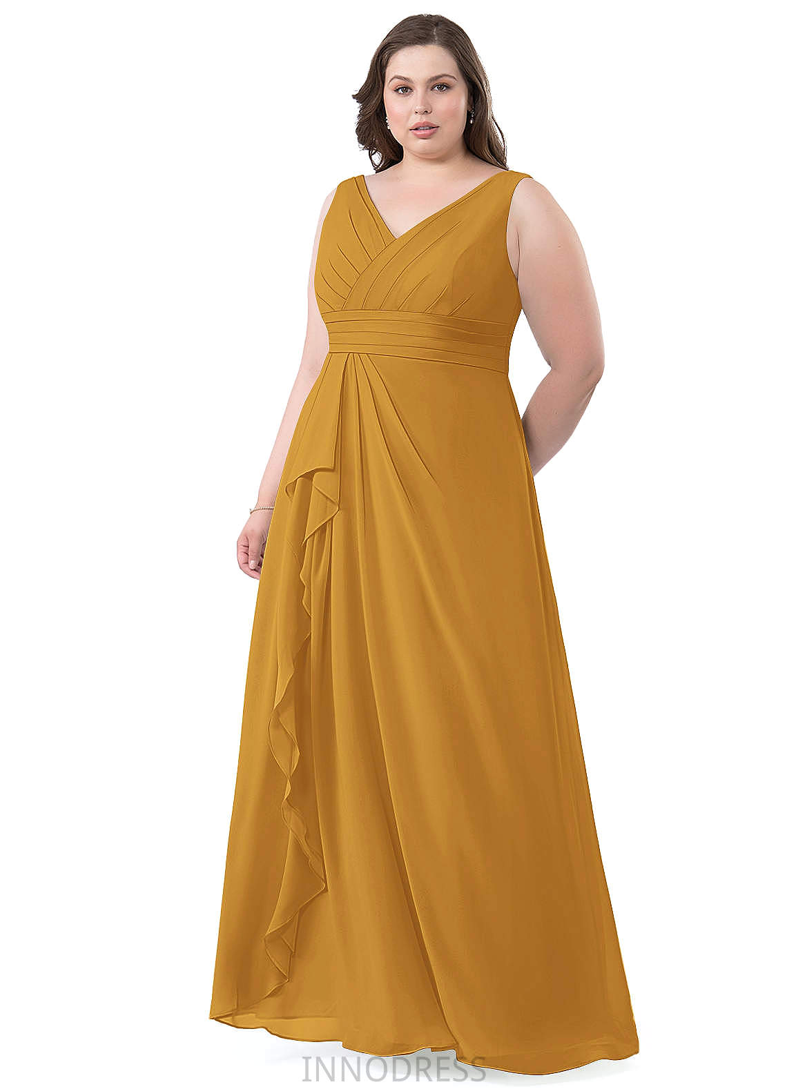 Anastasia V-Neck A-Line/Princess Knee Length Sleeveless Natural Waist Bridesmaid Dresses