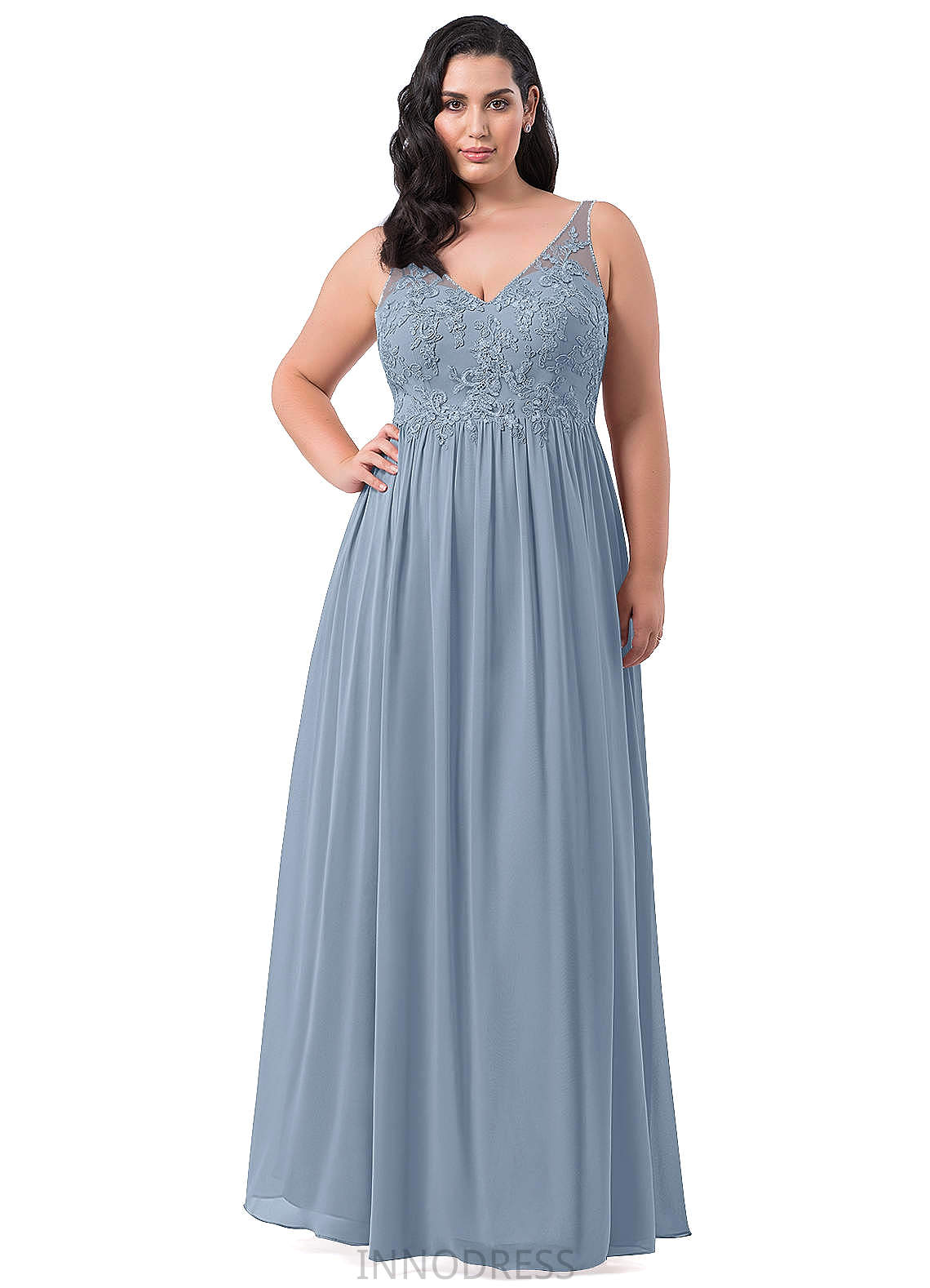 Katie Trumpet/Mermaid Natural Waist Spaghetti Staps Sleeveless Floor Length Bridesmaid Dresses