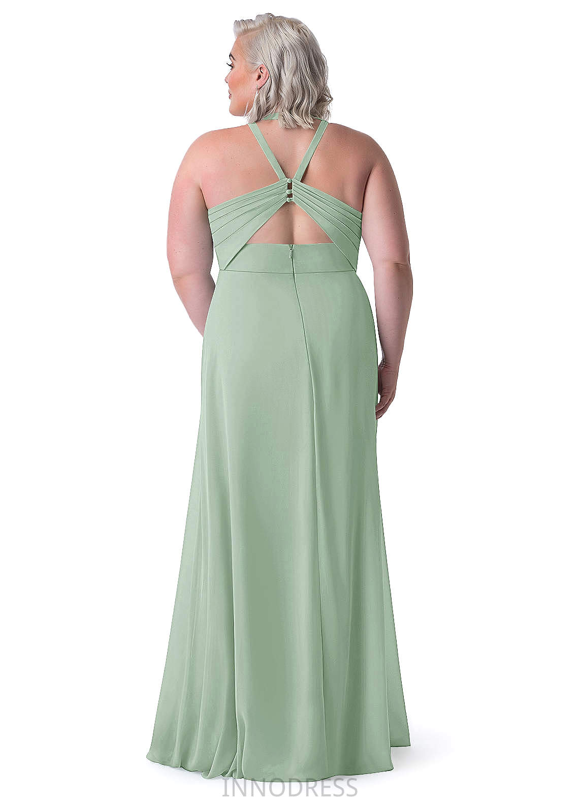 Undine Sleeveless Floor Length V-Neck Natural Waist A-Line/Princess Bridesmaid Dresses