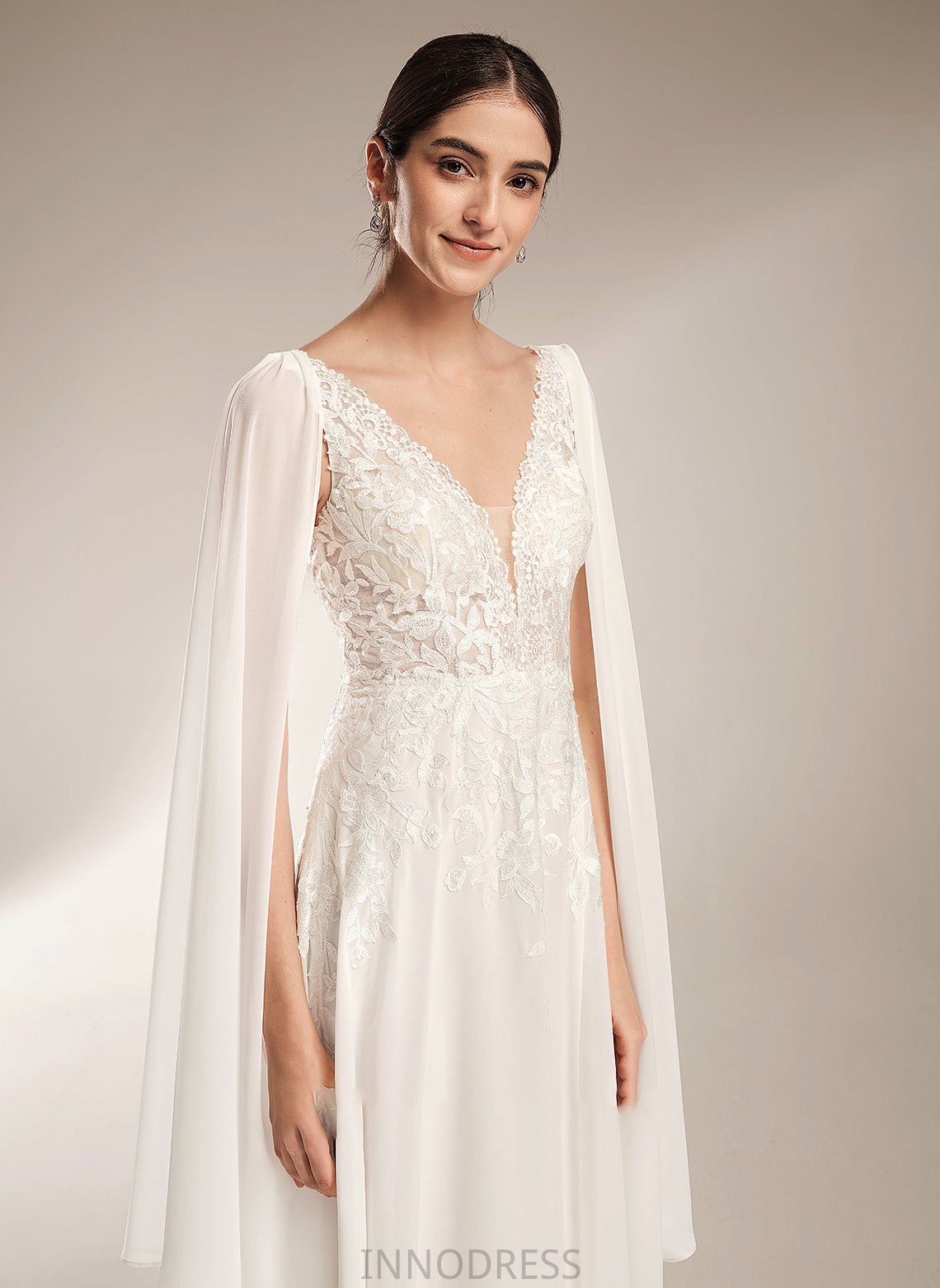 V-neck Shania Dress Wedding Dresses A-Line Train With Sequins Court Wedding