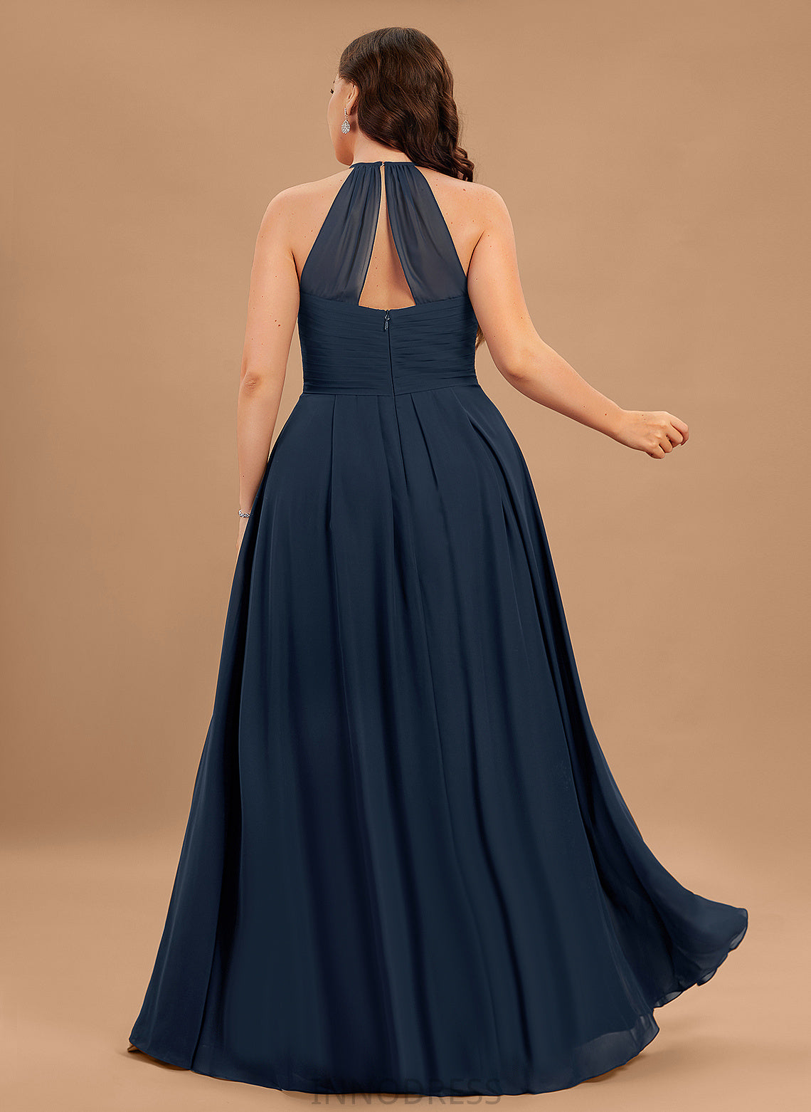 A-Line Neckline Floor-Length Silhouette Length Scoop Pleated Embellishment Fabric Alana Bridesmaid Dresses