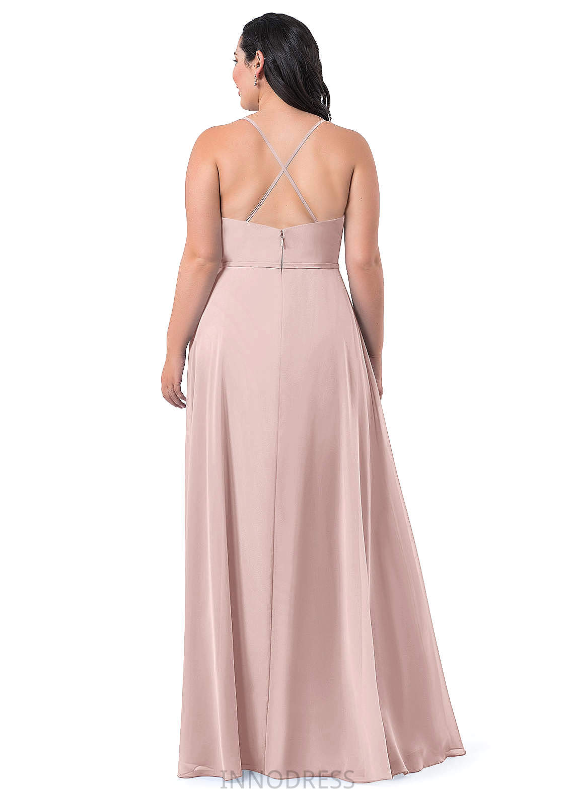 Anastasia Sleeveless Floor Length Natural Waist Spaghetti Staps Trumpet/Mermaid Bridesmaid Dresses