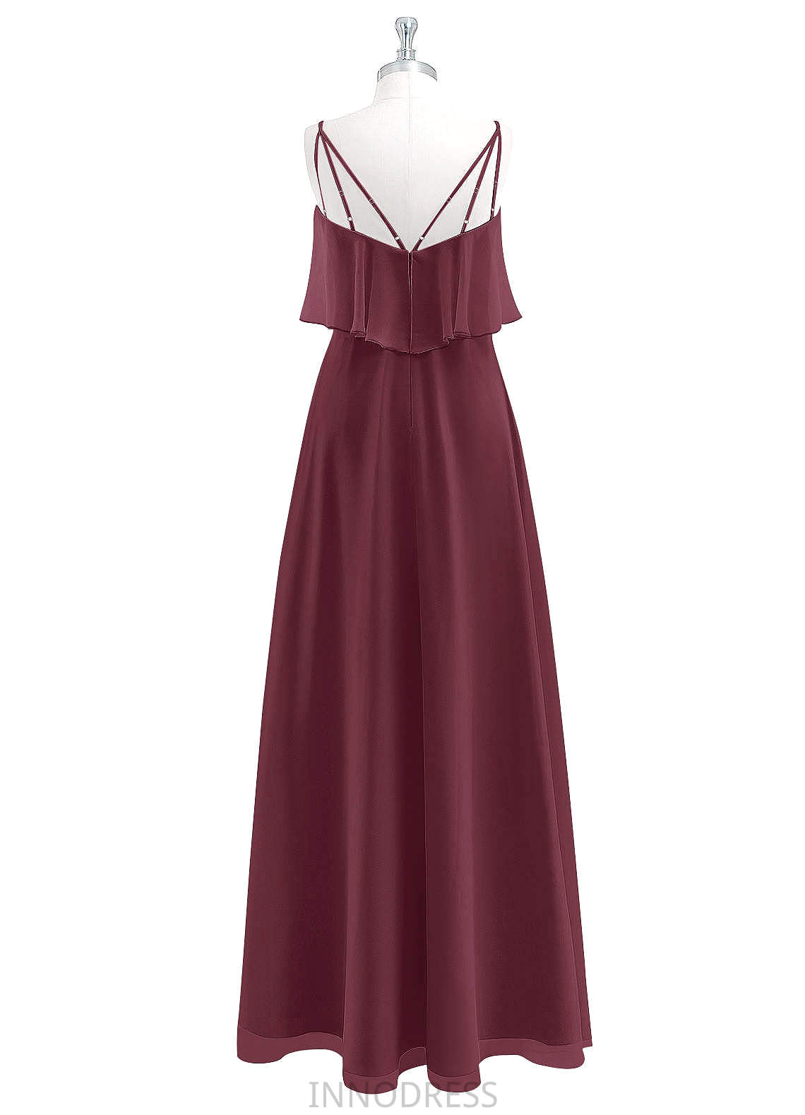 Makenzie Straps A-Line/Princess Natural Waist Floor Length Sleeveless Bridesmaid Dresses