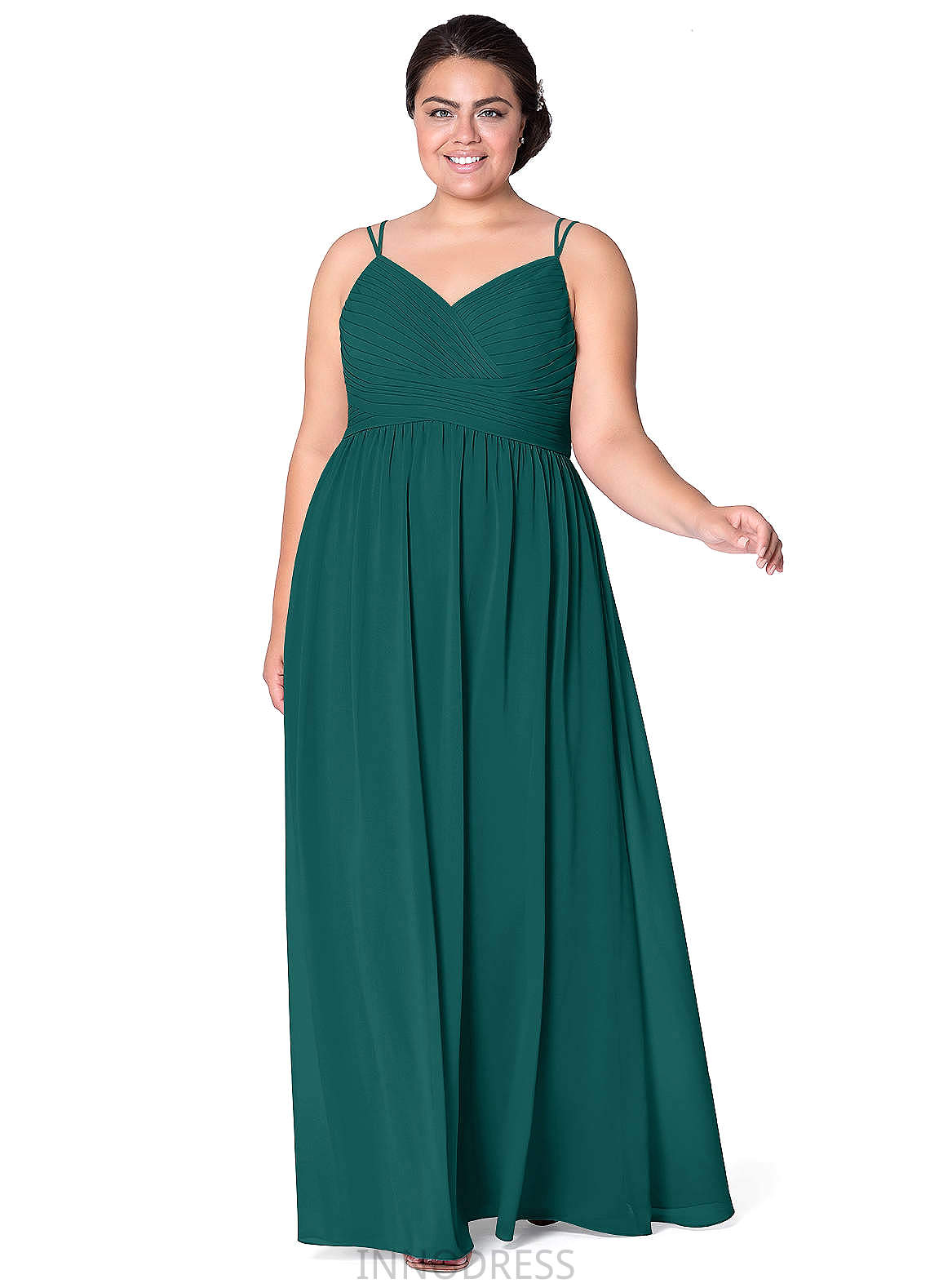 Finley Floor Length A-Line/Princess Natural Waist Sleeveless V-Neck Bridesmaid Dresses