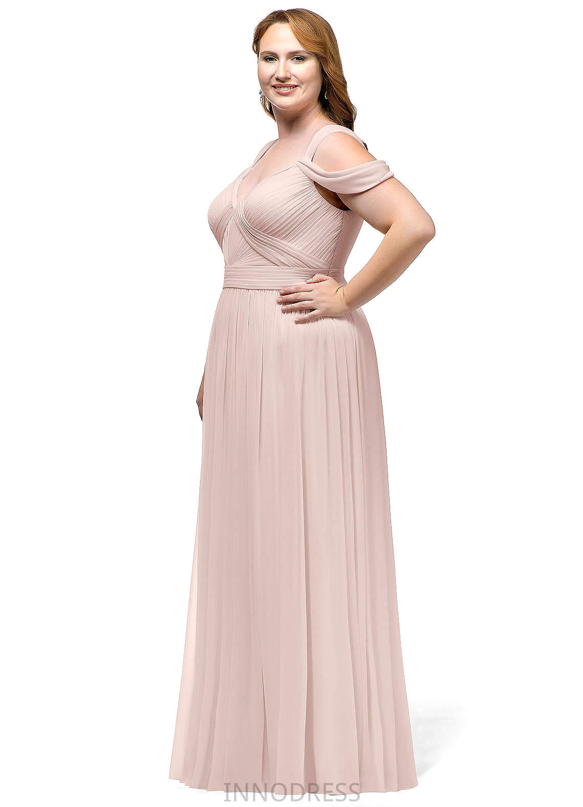 Joan High Low V-Neck Sleeveless Empire Waist A-Line/Princess Bridesmaid Dresses