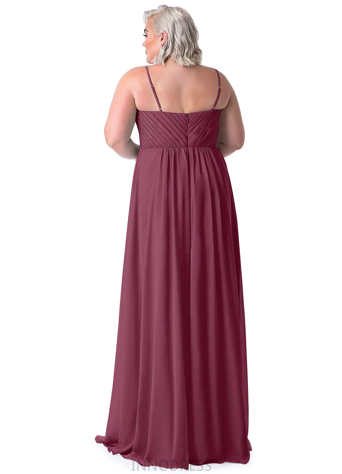 Jazmine Natural Waist Sleeveless A-Line/Princess Floor Length Scoop Bridesmaid Dresses