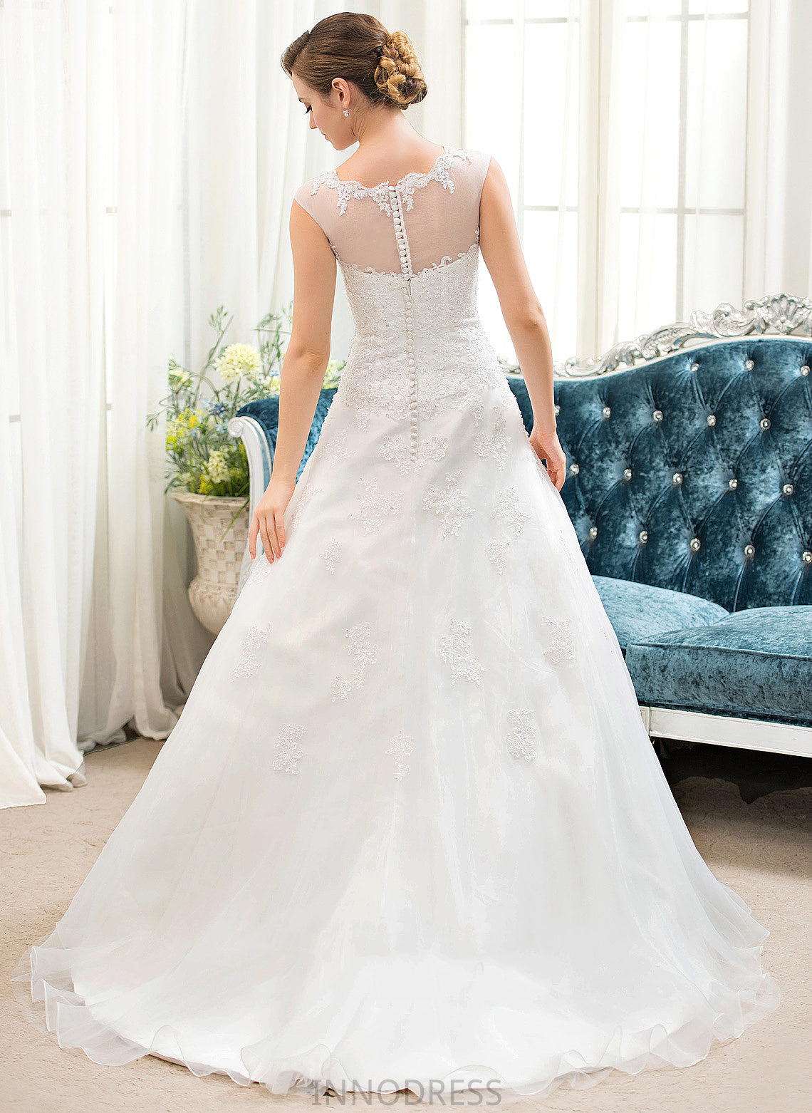 Sequins Wedding Wedding Dresses Dress Rosalind Illusion Sweep Lace With Ball-Gown/Princess Tulle Train Beading Organza