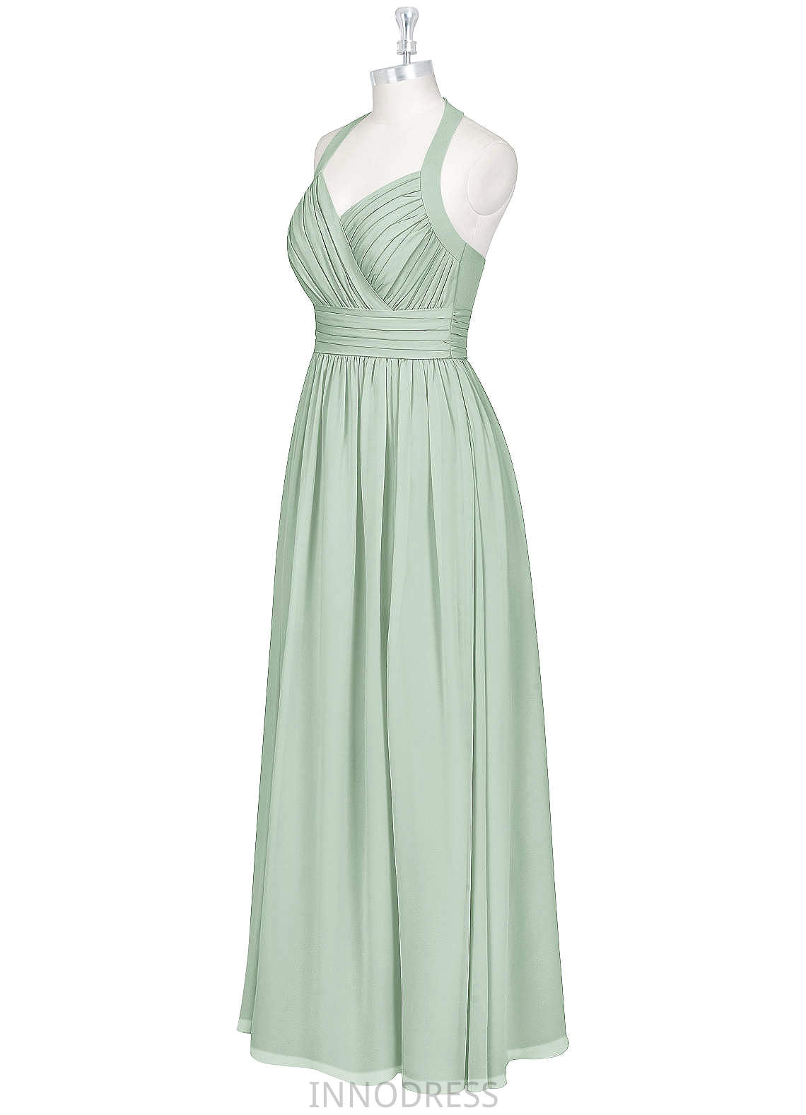 Adriana Spaghetti Staps Natural Waist Sleeveless A-Line/Princess Floor Length Bridesmaid Dresses