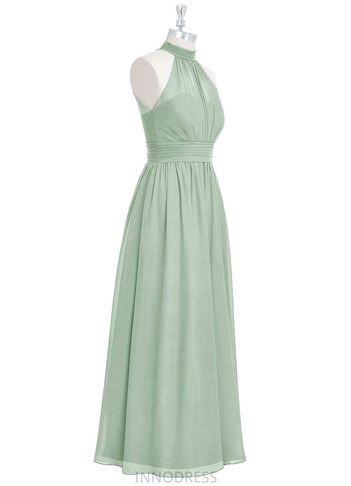 Dominique A-Line/Princess Sleeveless Natural Waist Floor Length V-Neck Bridesmaid Dresses