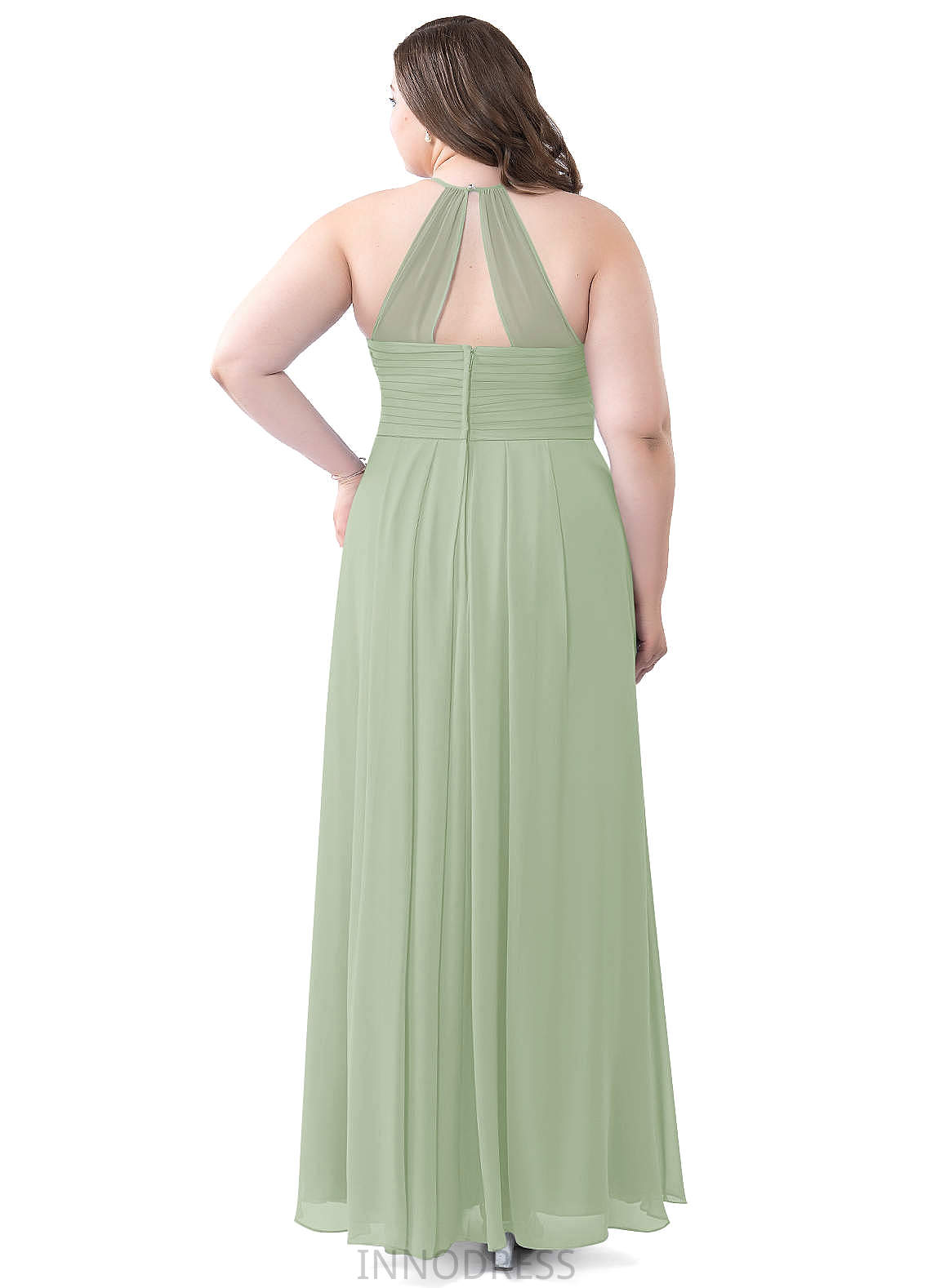 Lucile Sleeveless Scoop Natural Waist Floor Length Bridesmaid Dresses